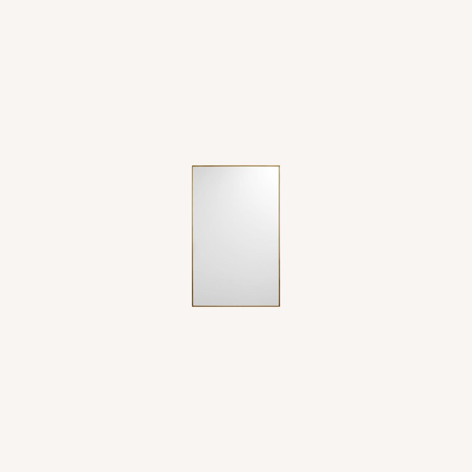 Pottery Barn Tumbled Brass Linden Mirror AptDeco