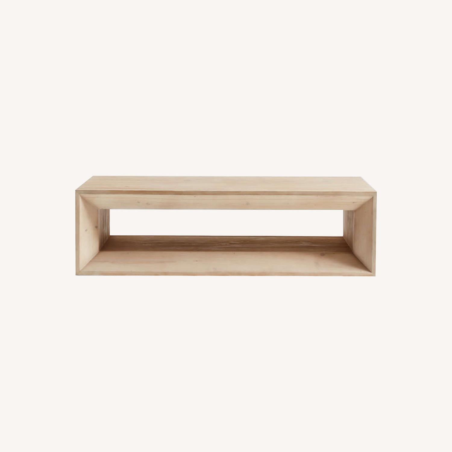 Crate and Barrel Wood Coffee Table AptDeco