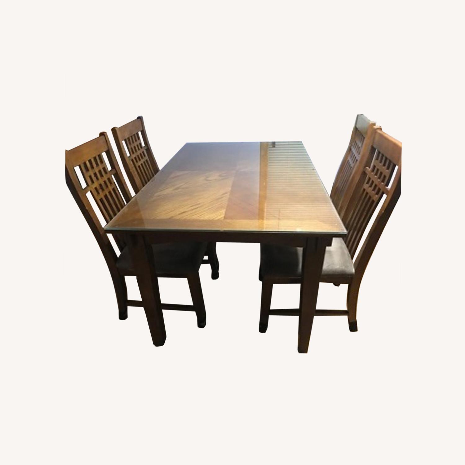 Solid Wood Dining Set - AptDeco