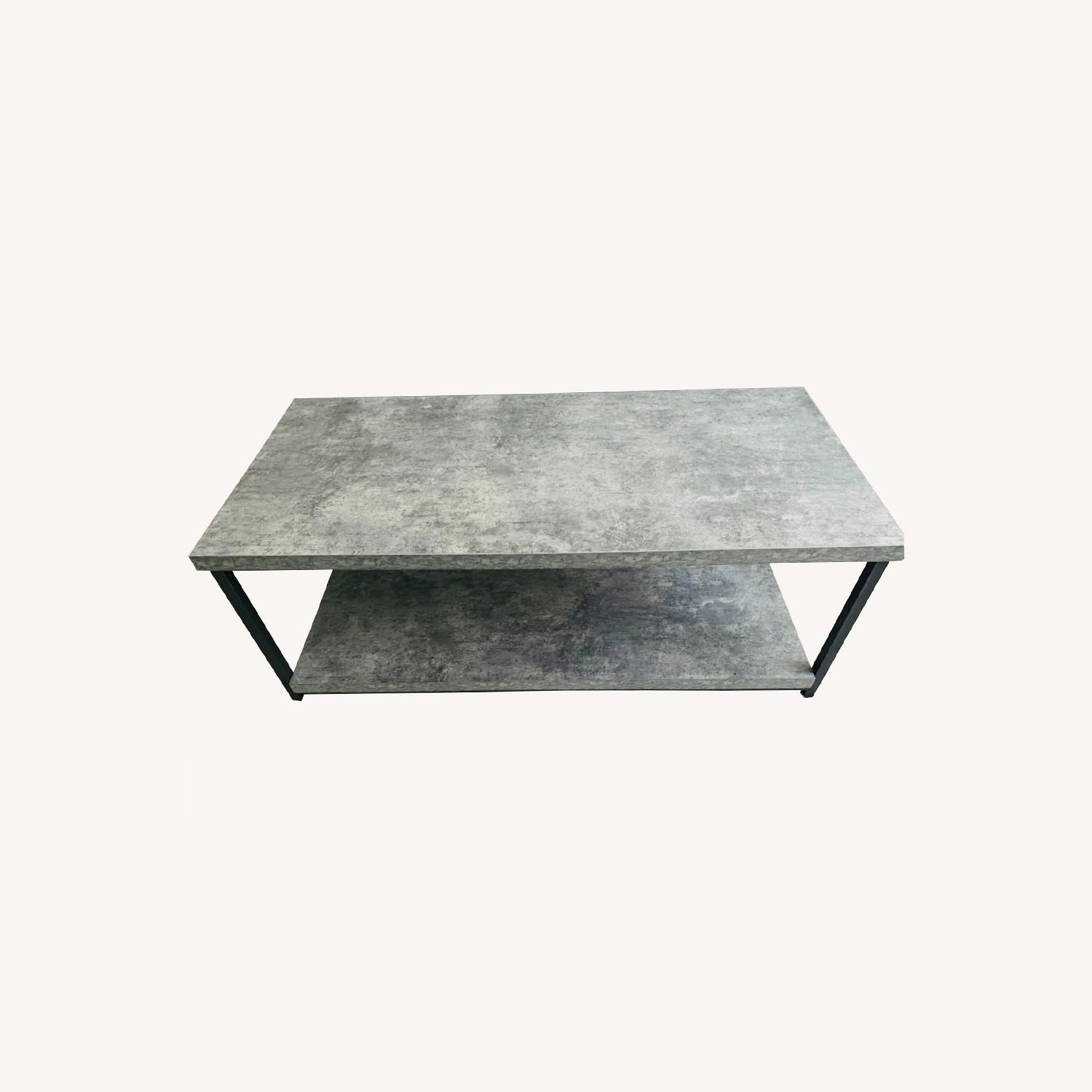 Faux Concrete Slate Coffee Table AptDeco