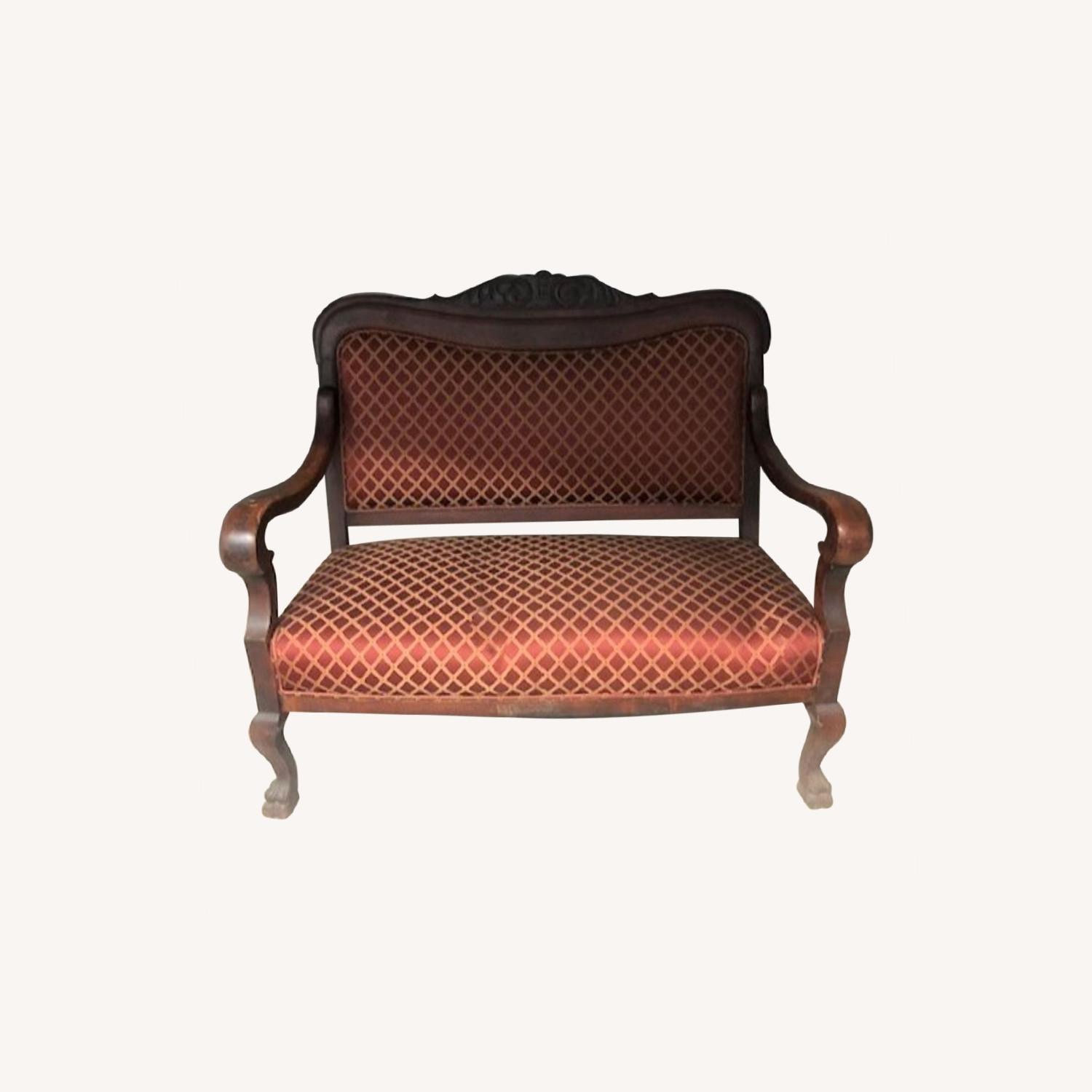 Vintage/Antique Mahogany Loveseat AptDeco