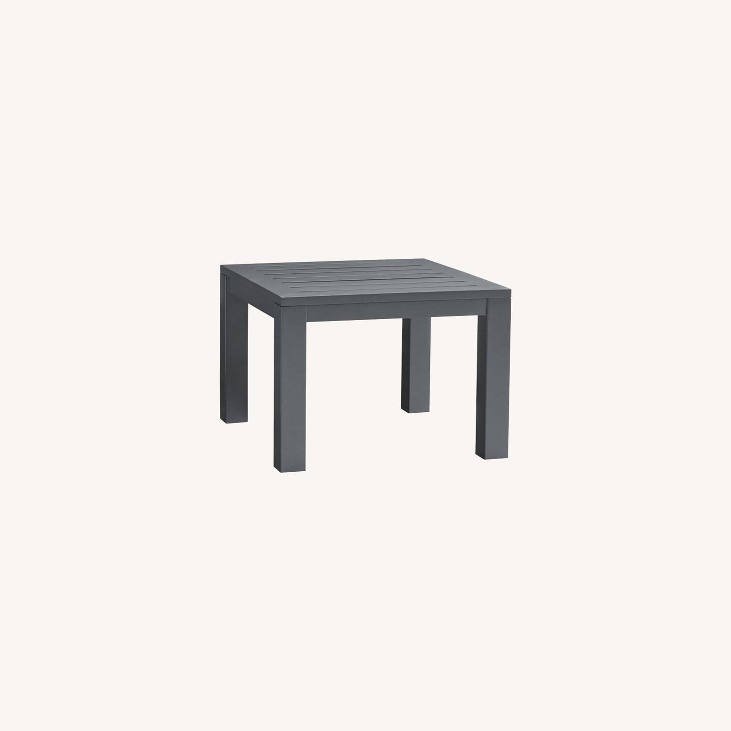 Pottery Barn Indio Metal Side Table, Weathered Slate - image-0