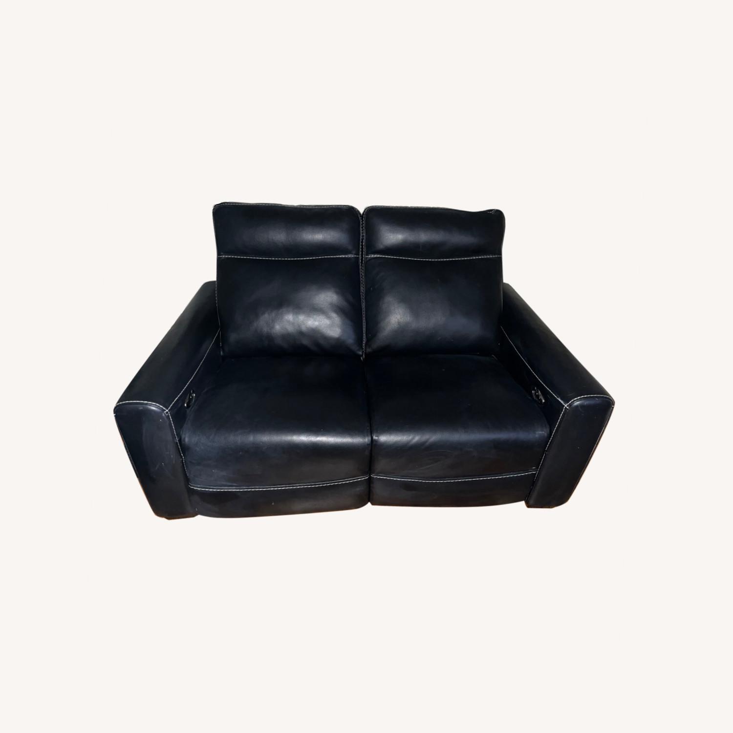 Macy's Leather Loveseat AptDeco
