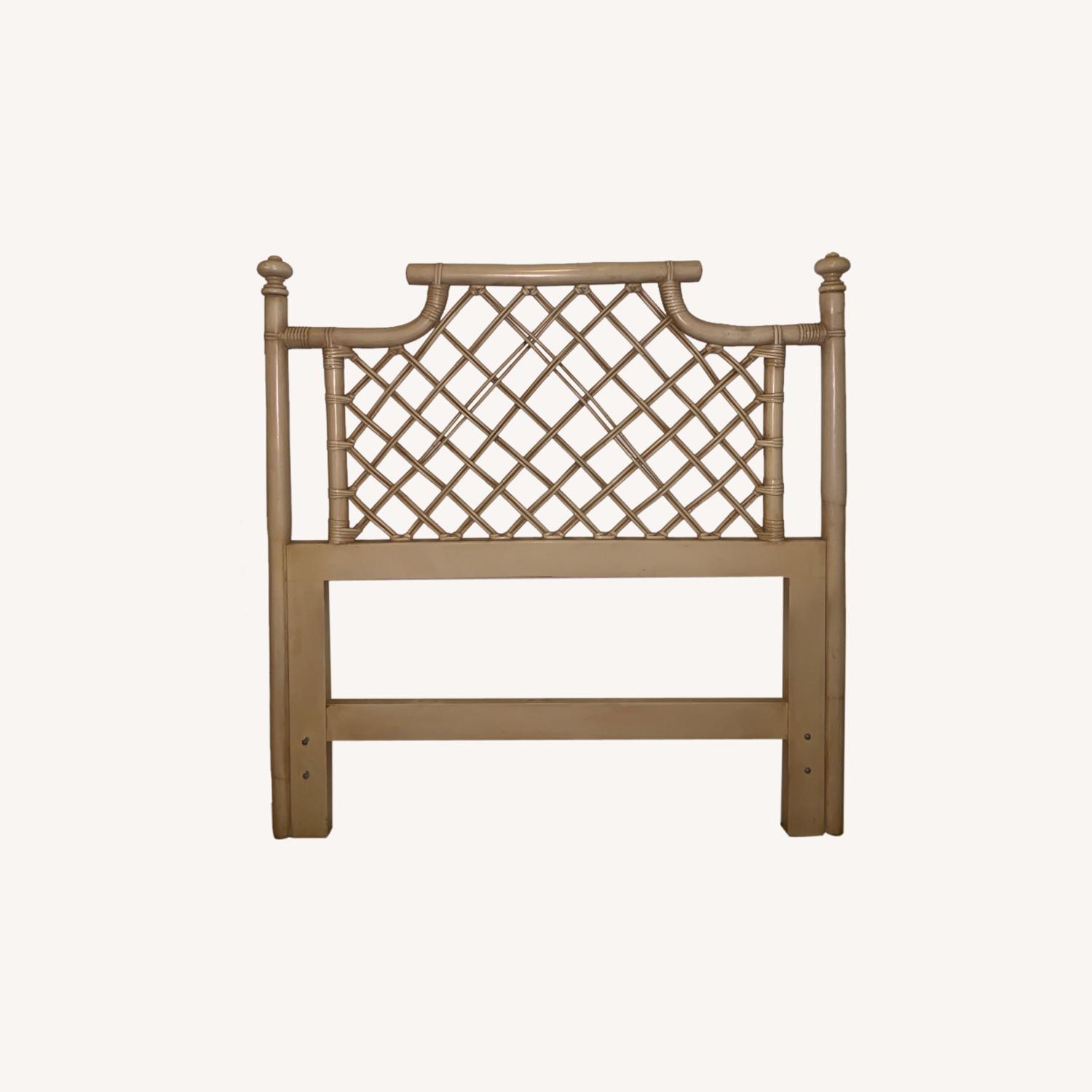Pair of Ficks Reed Faux Bamboo Twin Headboards - image-0