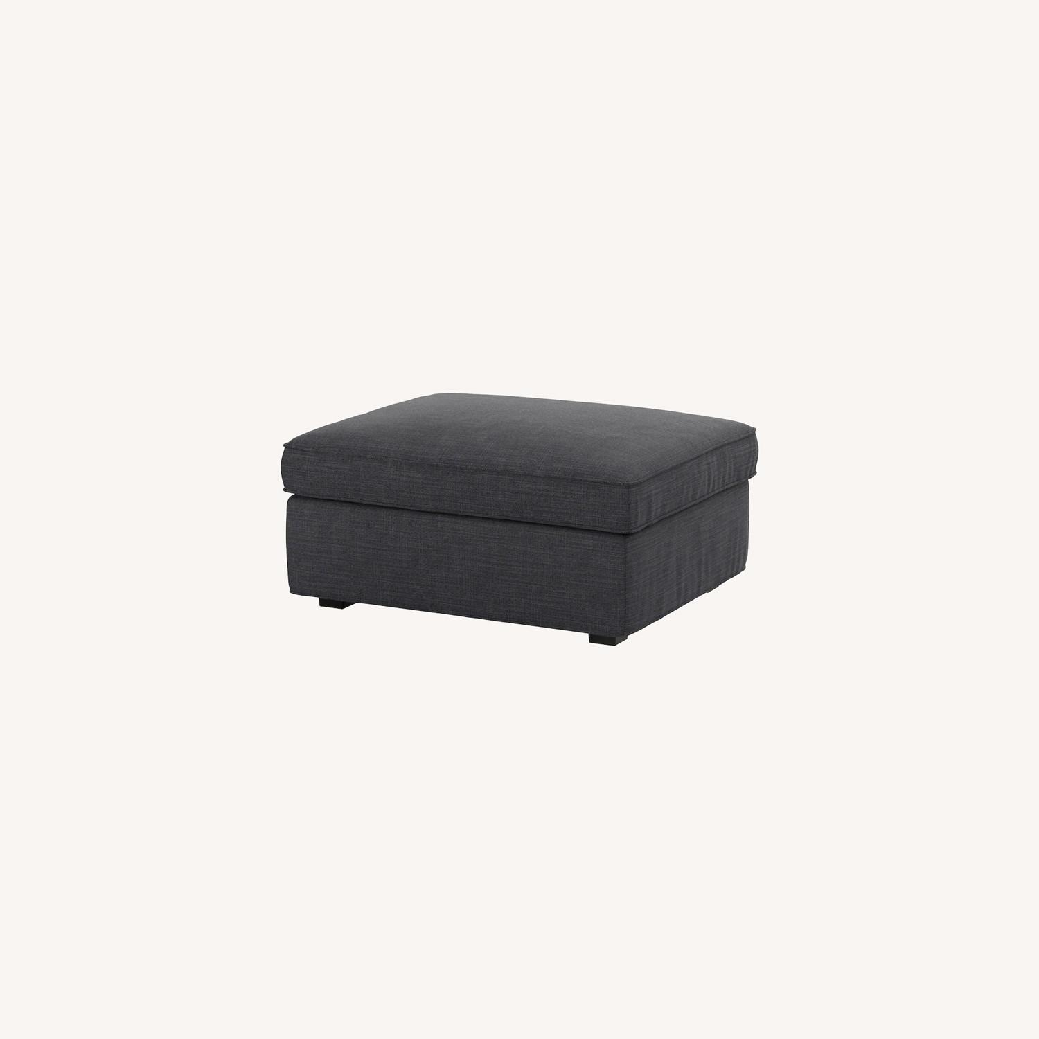 IKEA Grey Sofa and Ottoman AptDeco