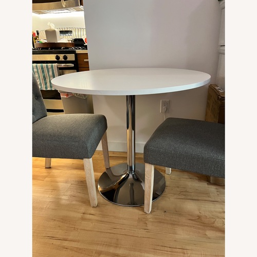 Used Tufted Parsons Dining Chair (Pink/Purple) for sale on AptDeco