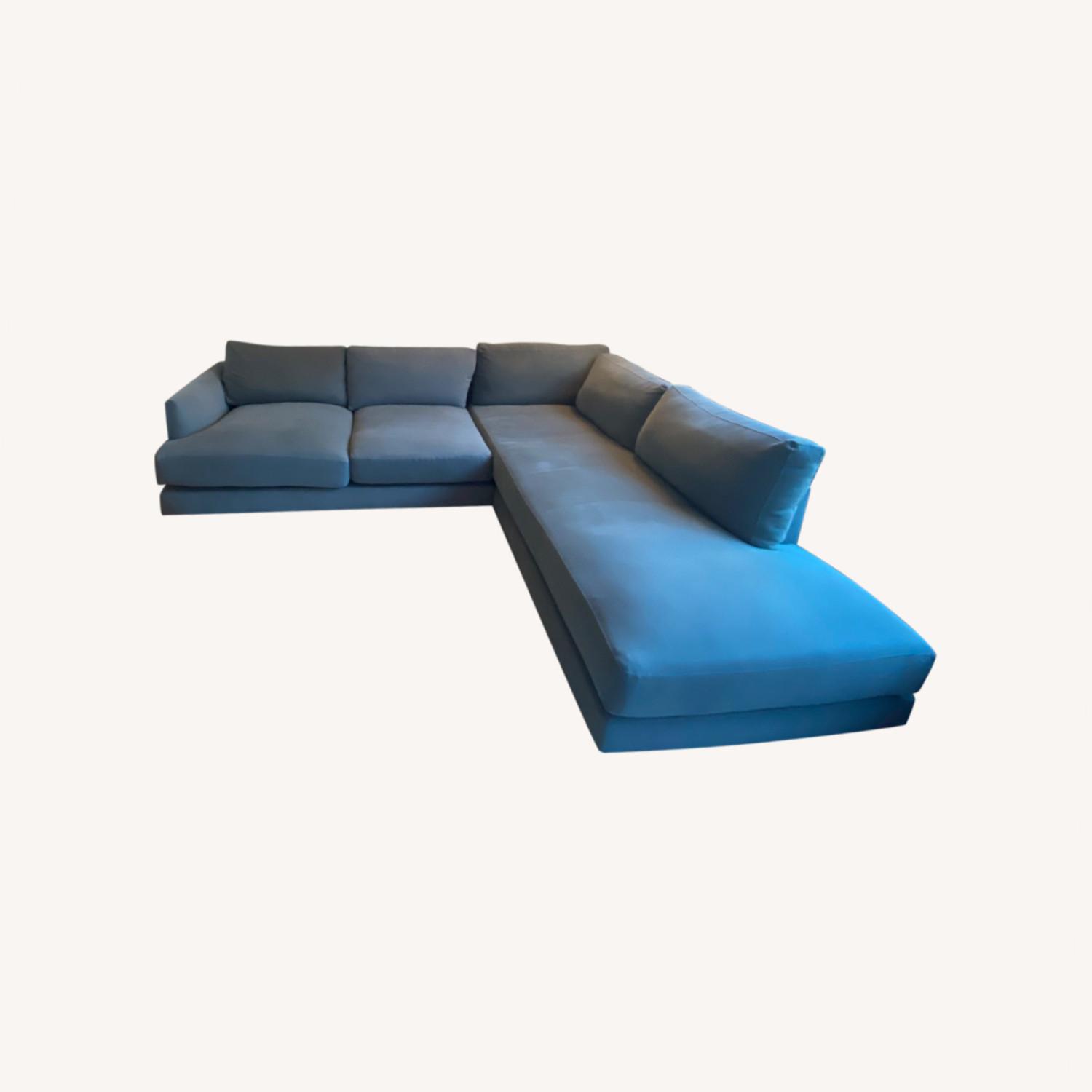 West Elm Grey Performance Haven Sectional - image-0