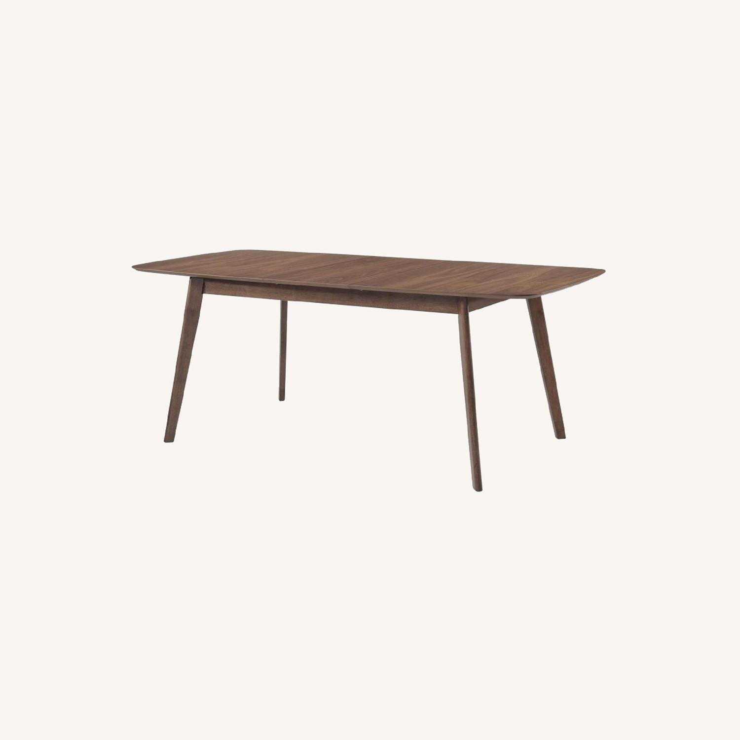 Mid Century Walnut Dining Table w/ Extension - AptDeco