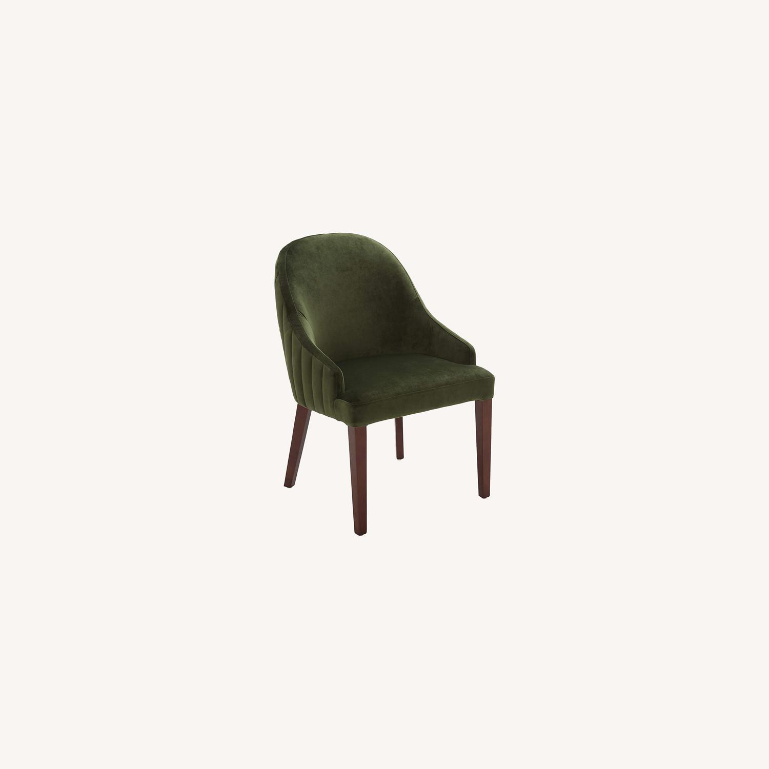 Rivet Forest Green Velvet Dining Chair AptDeco