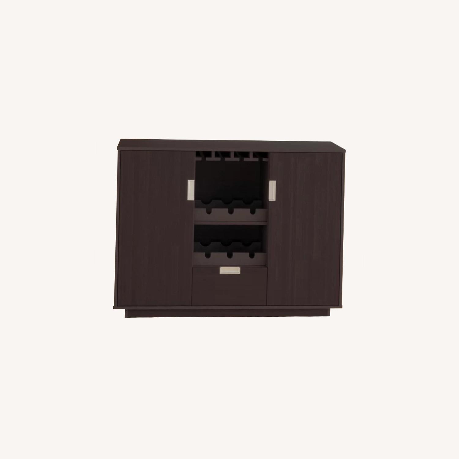 Wayfair Dark Brown Wood Bar Cabinet - image-0