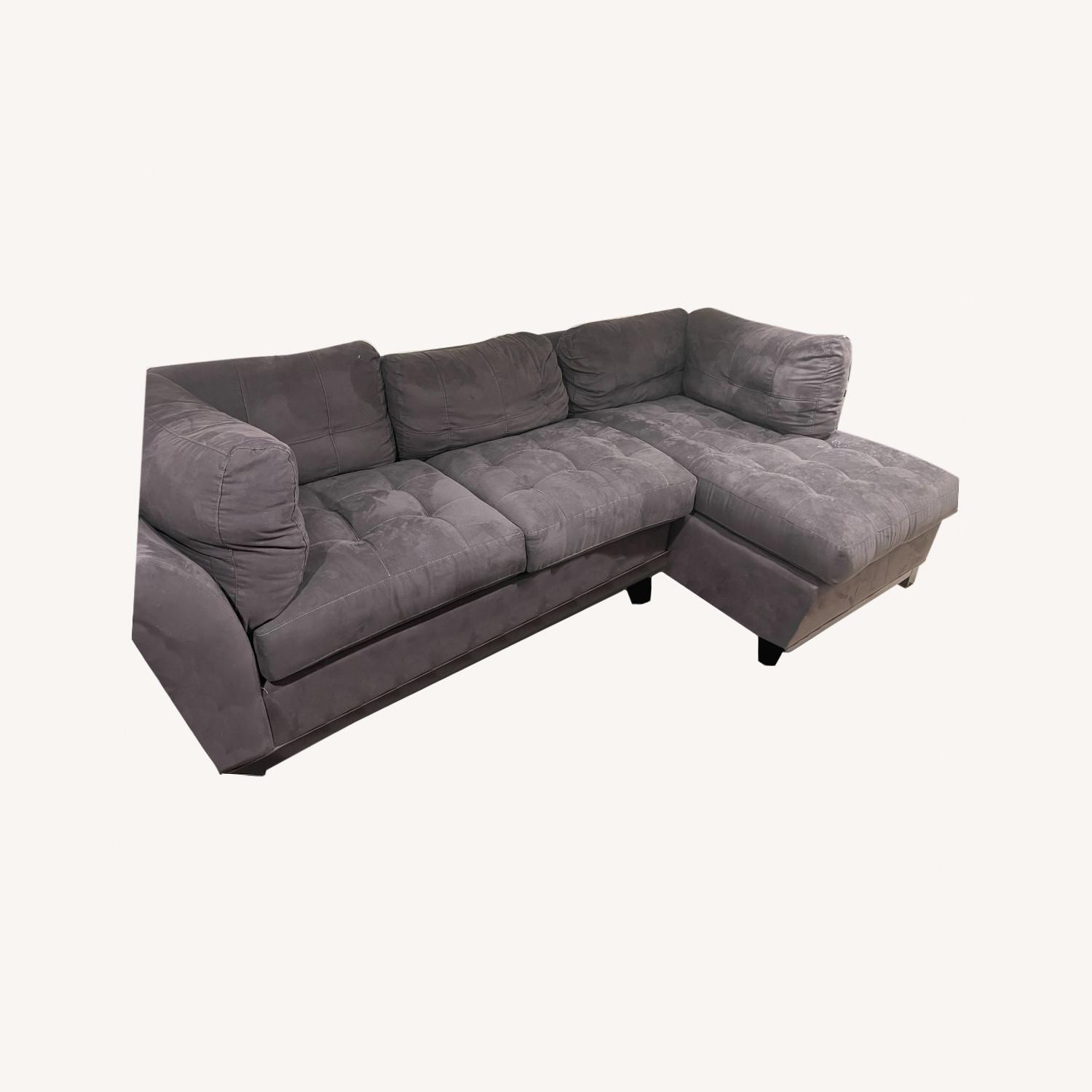 Raymour & Flanigan 2-pc. Right Hand Facing Sectional Sofa - AptDeco