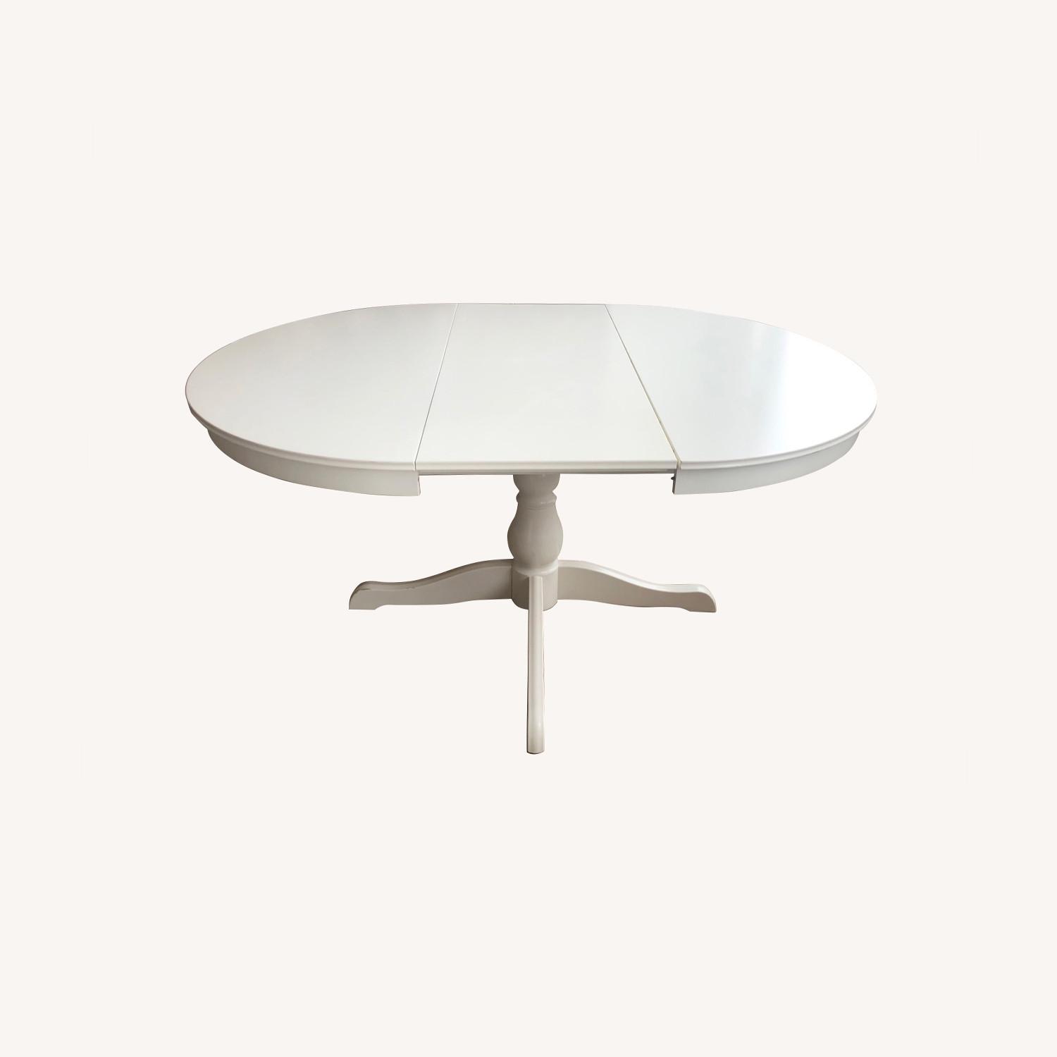 IKEA White Expandable Dining Table - image-0