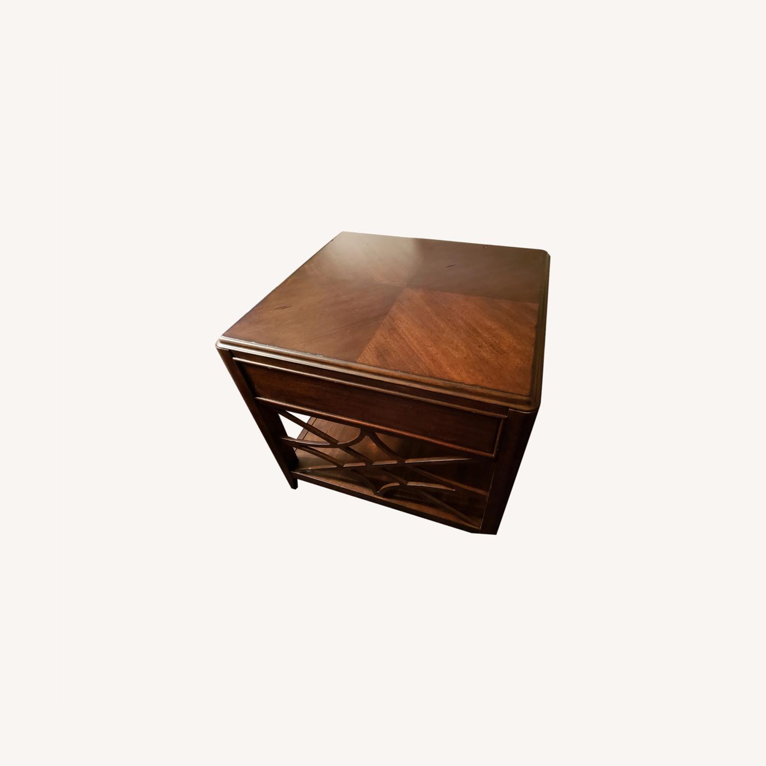 Trisha Yearwood Rain End Table, Solid Wood AptDeco