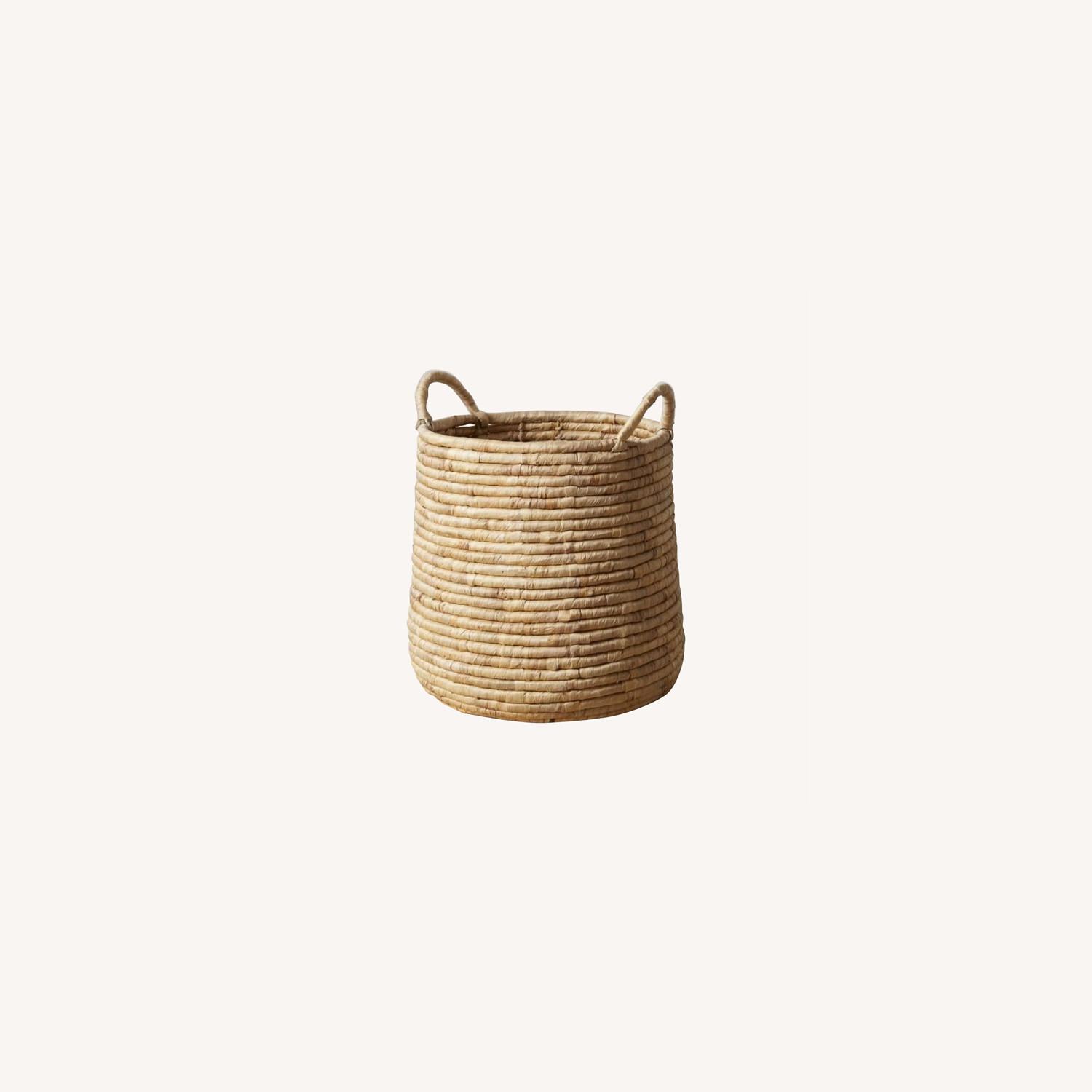 West Elm Woven Seagrass Basket, Tall Round,Natural AptDeco