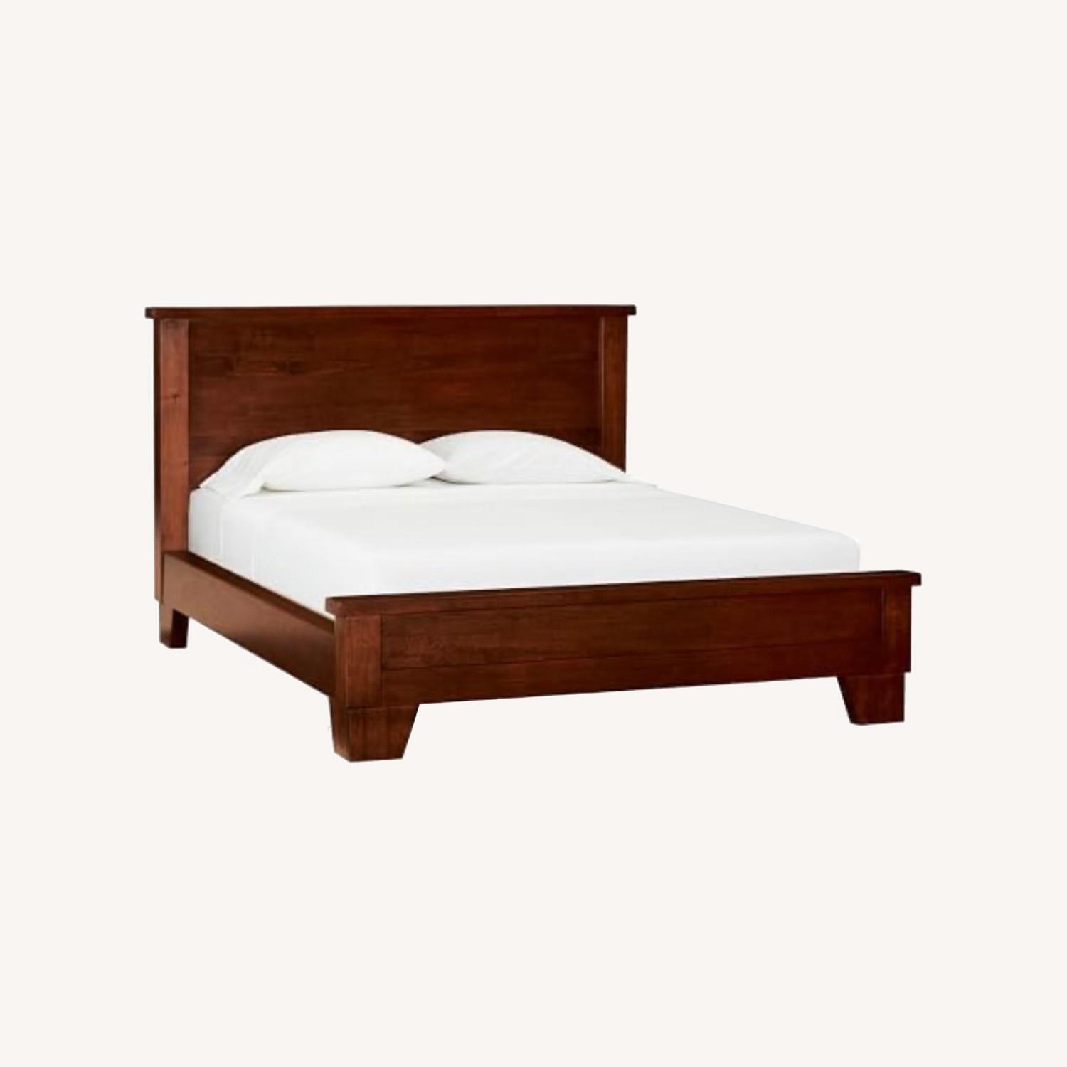 Pottery Barn Sumatra Mahogany Wood Platform Bed Full AptDeco