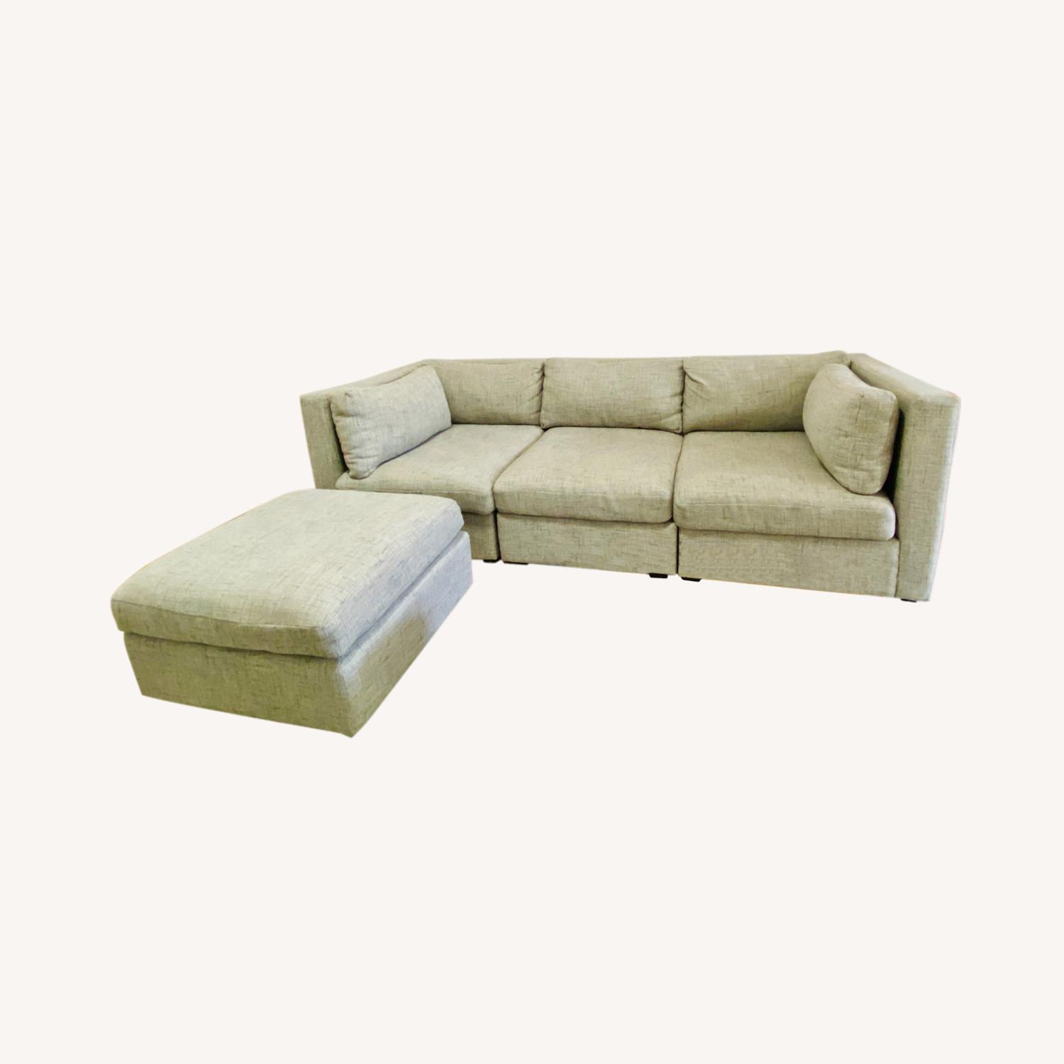 Joybird Daya Modular Sectional + Ottoman AptDeco