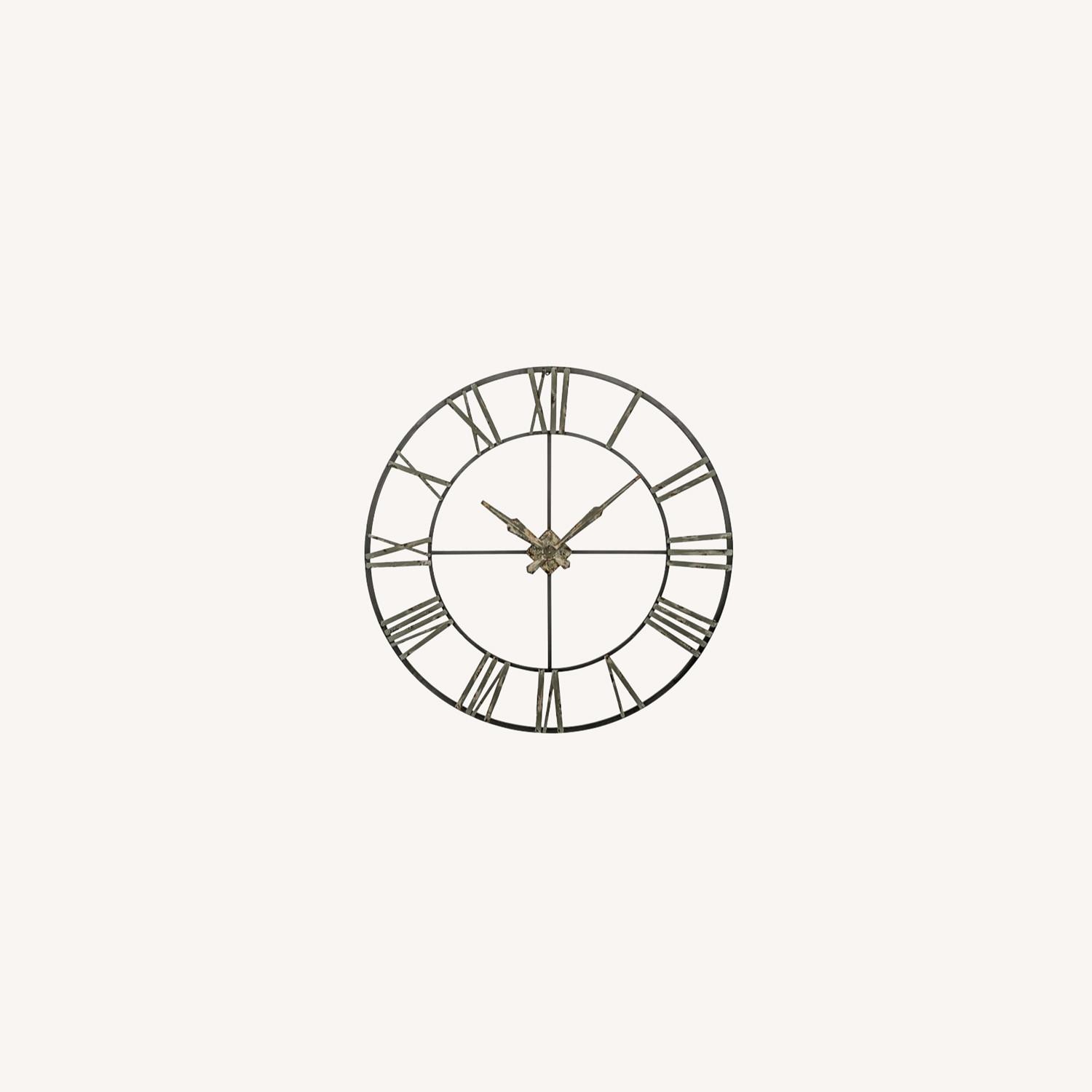 Pottery Barn Oversized Galvanized Wall Clock - image-0