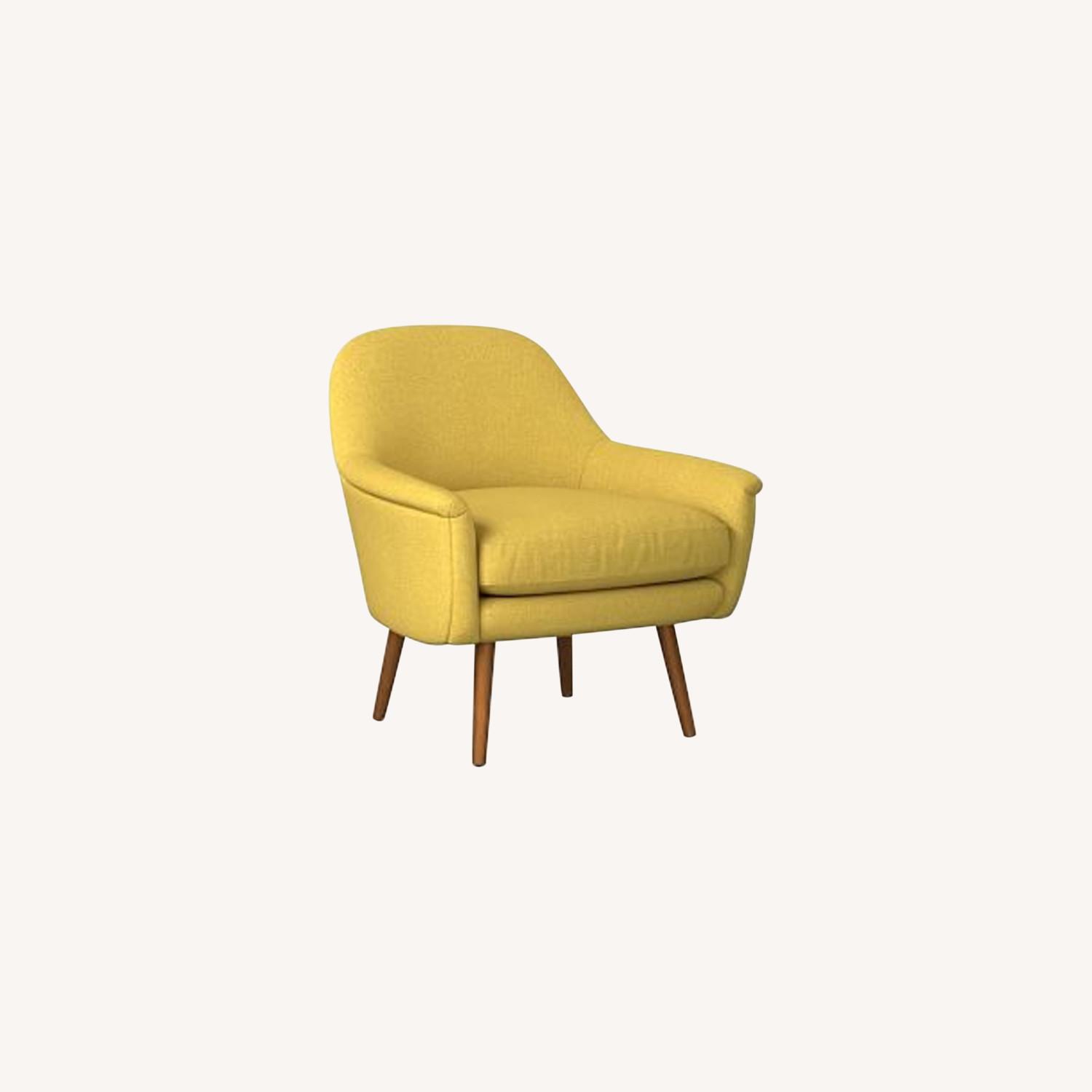 West Elm Phoebe Midcentury Chair, Poly, Basket - image-0