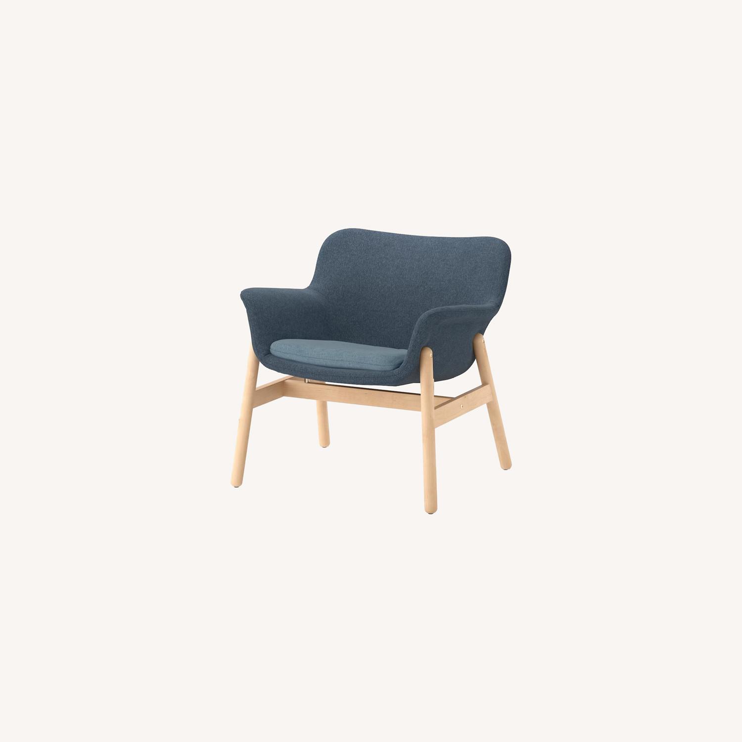 IKEA VEDBO Armchair, Gunnared Blue AptDeco