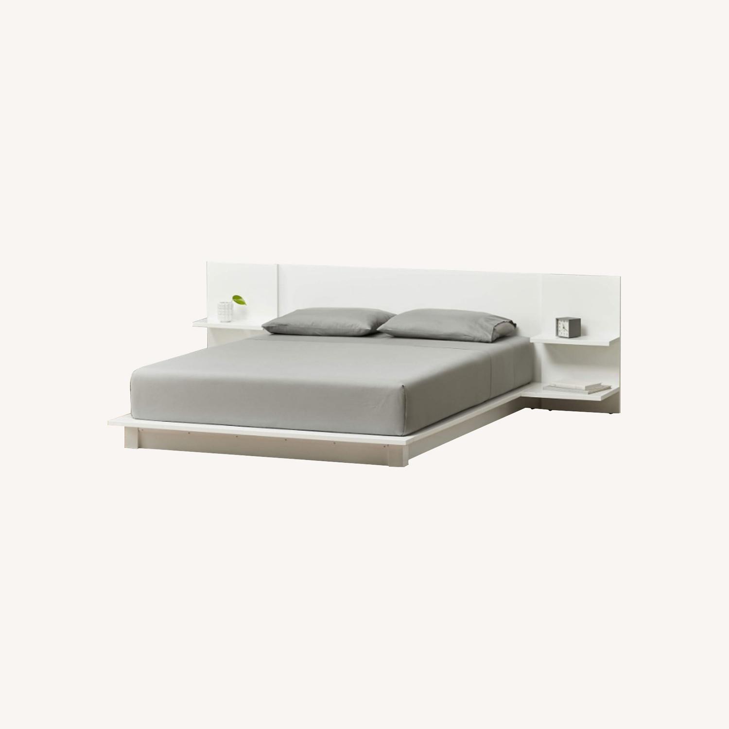 CB2 Andes White Queen Bed AptDeco
