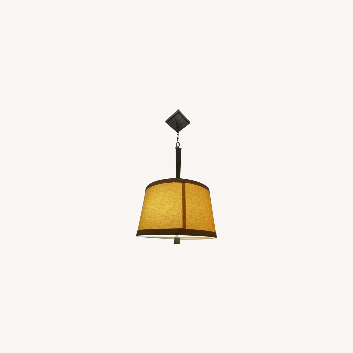 Crate & Barrel Linen Drum Pendant Light AptDeco