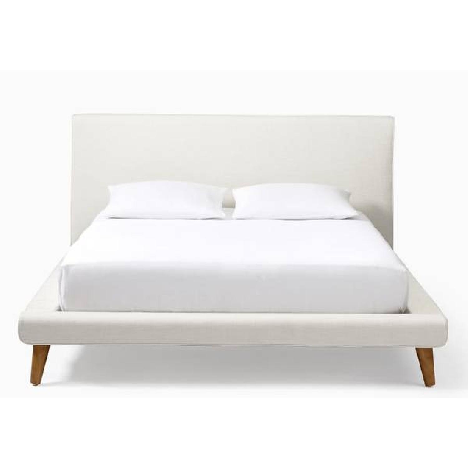 West Elm Mod Upholstered Bed, Queen - image-1