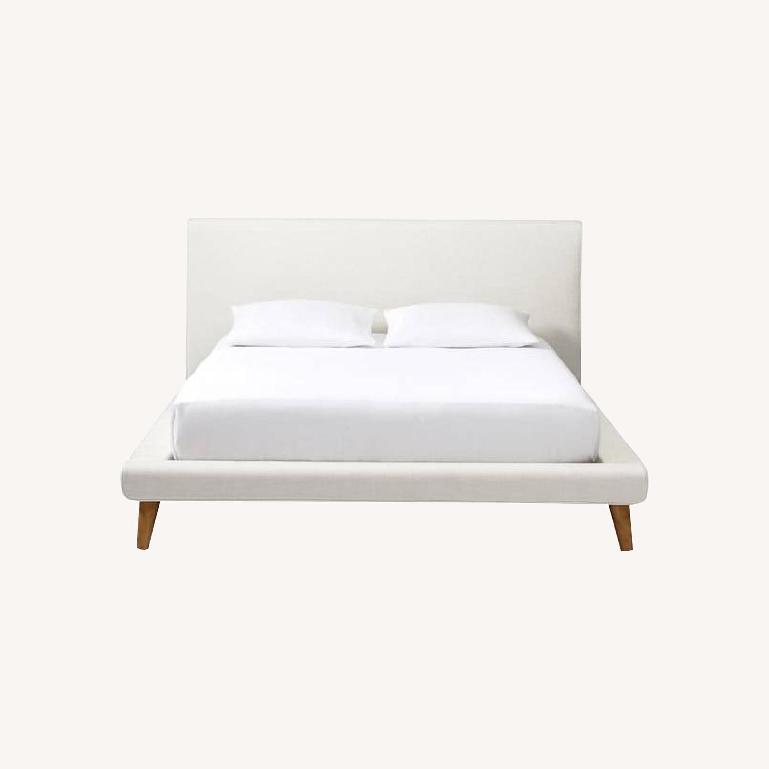 West Elm Mod Upholstered Bed, Queen - image-0