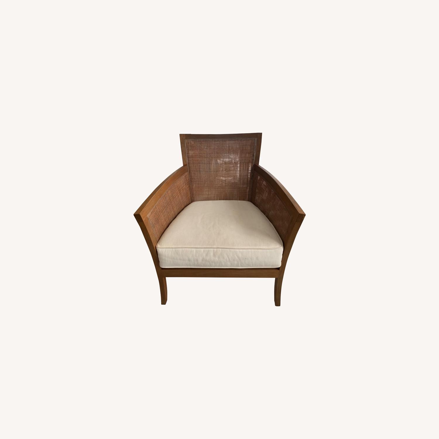 Crate & Barrel Blake Rattan Chairs (Set of 2) AptDeco