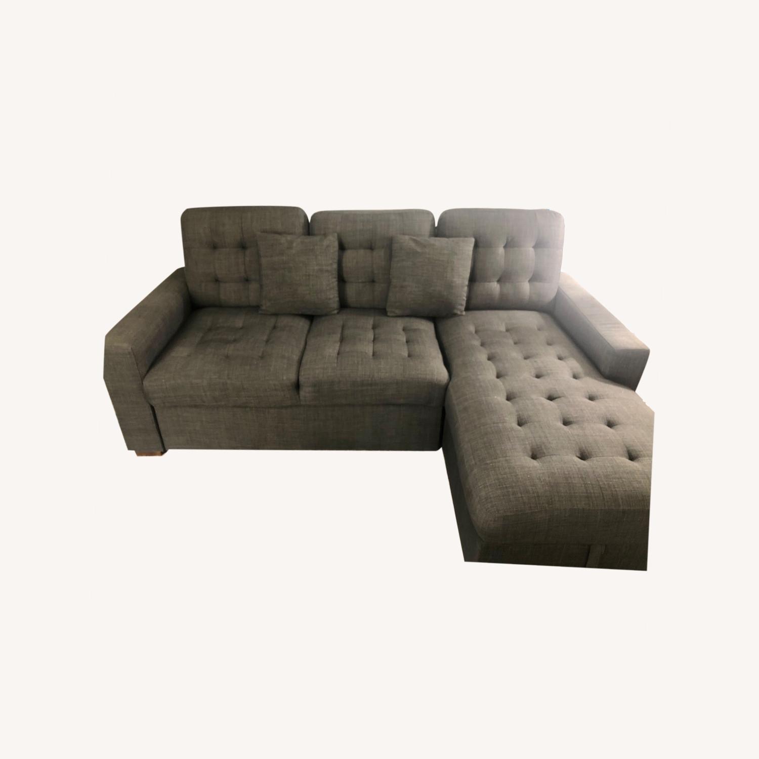 Raymour & Flanigan 2-pc. Sofa Chaise w/ Pop Up Sleeper - image-0