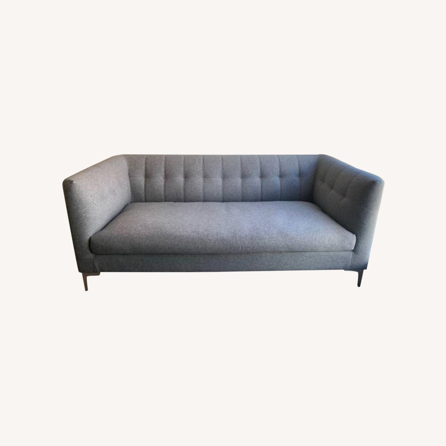 CB2 Holden Grey Tufted Modern Sofa AptDeco