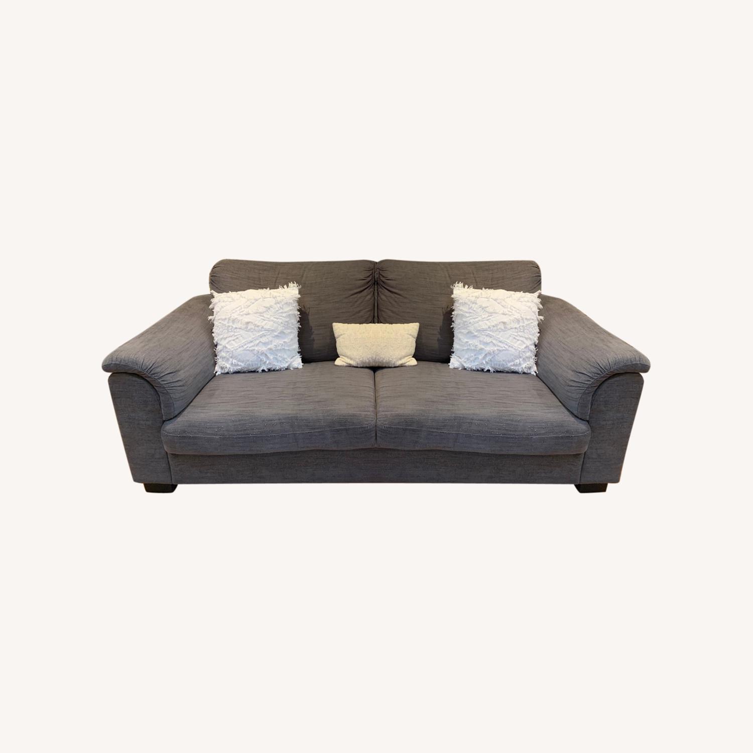 IKEA Blue Fabric 3 Seater Couch - image-0