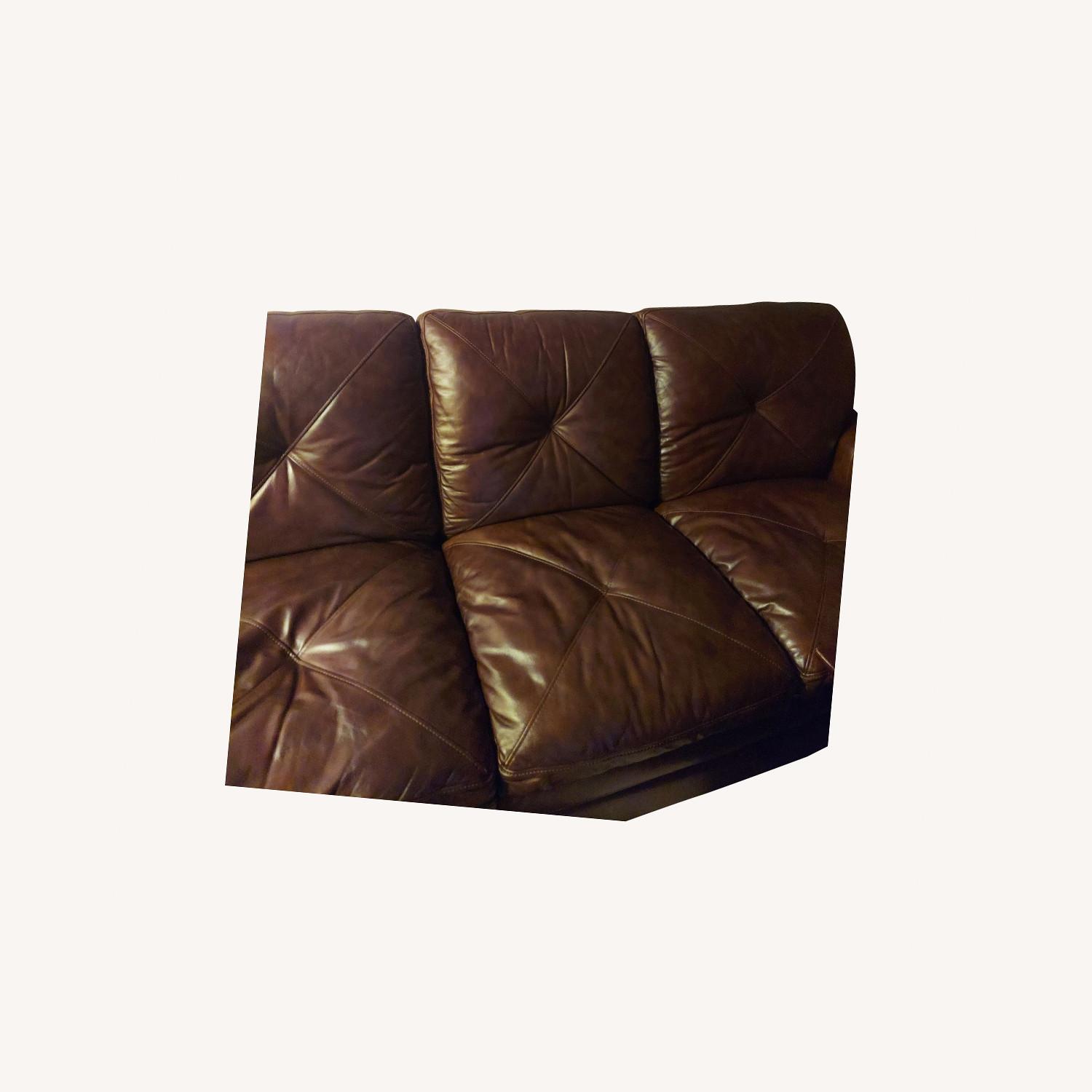 Bob's Discount Genuine Leather Sofa AptDeco