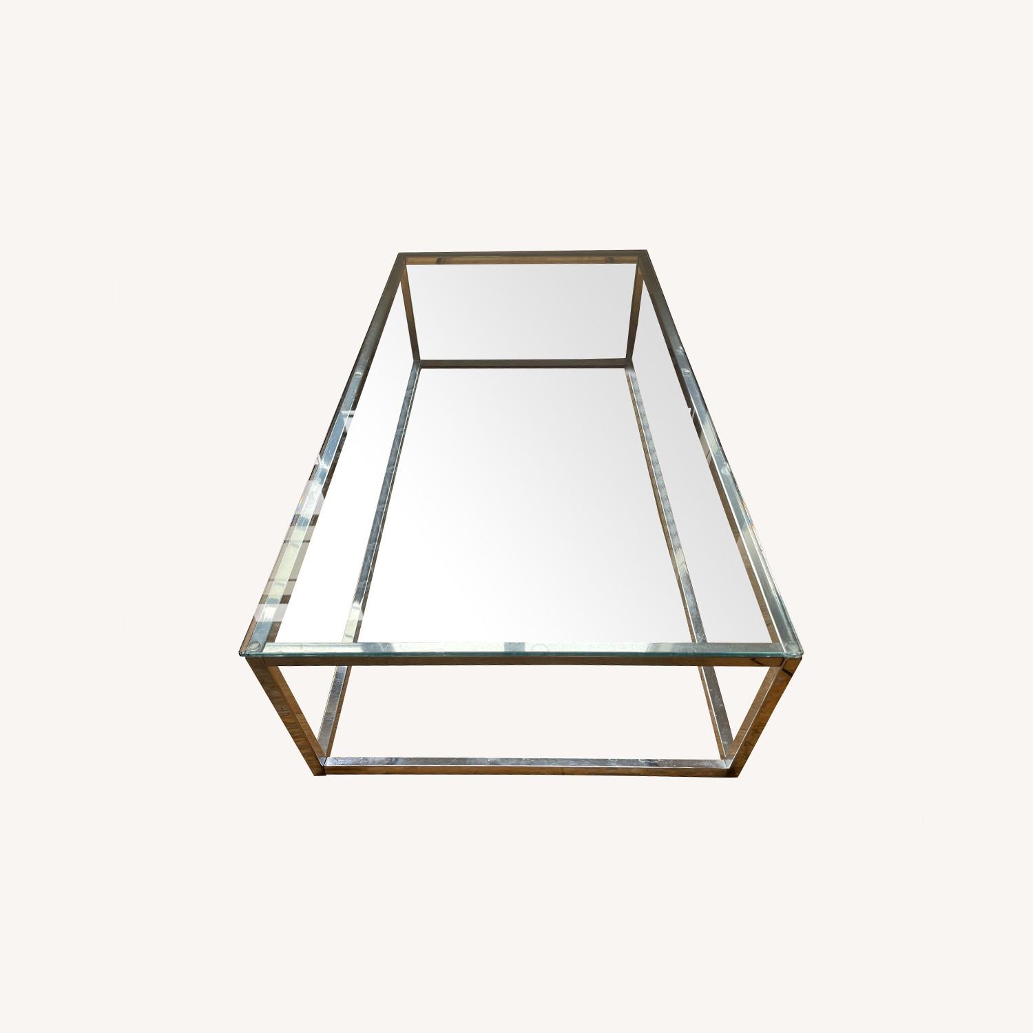 CB2 Glass Coffee Table AptDeco