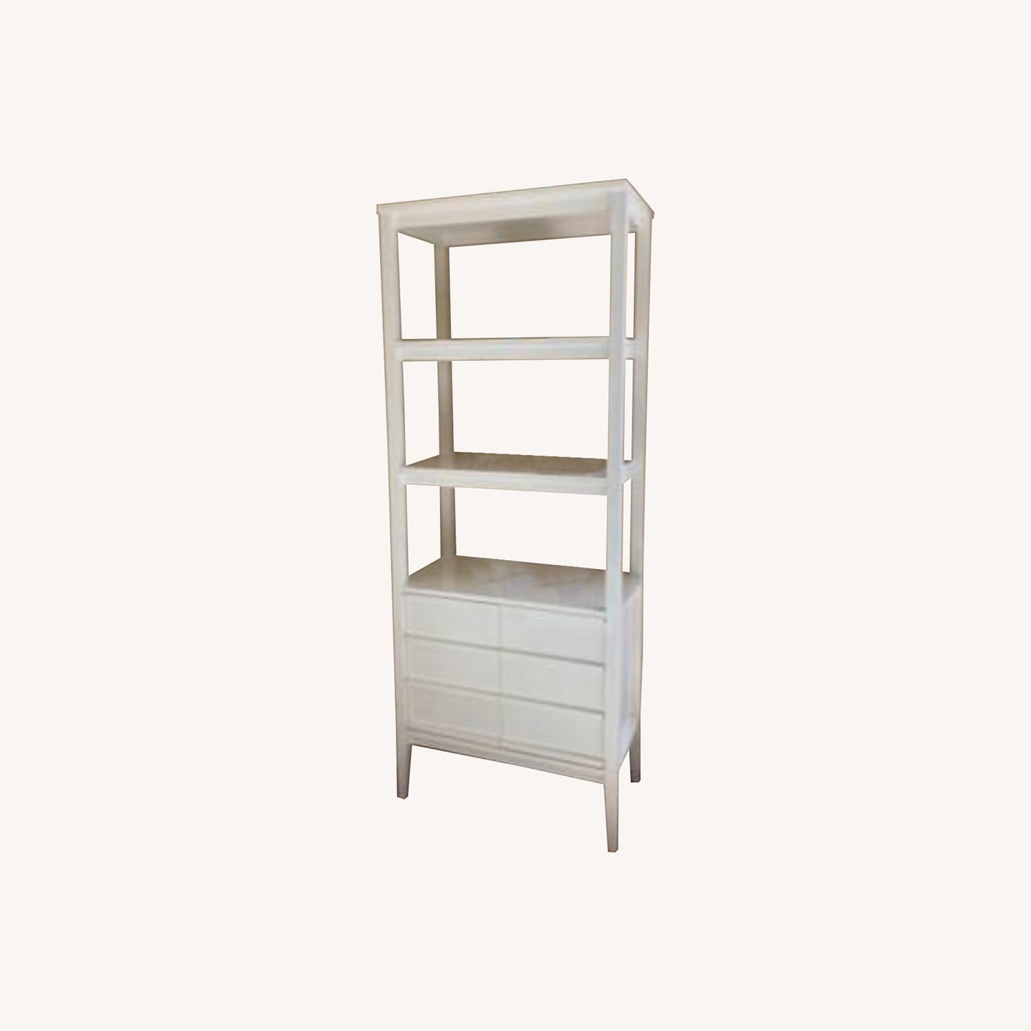 Crate & Barrel Spotlight White Bookcase - image-0