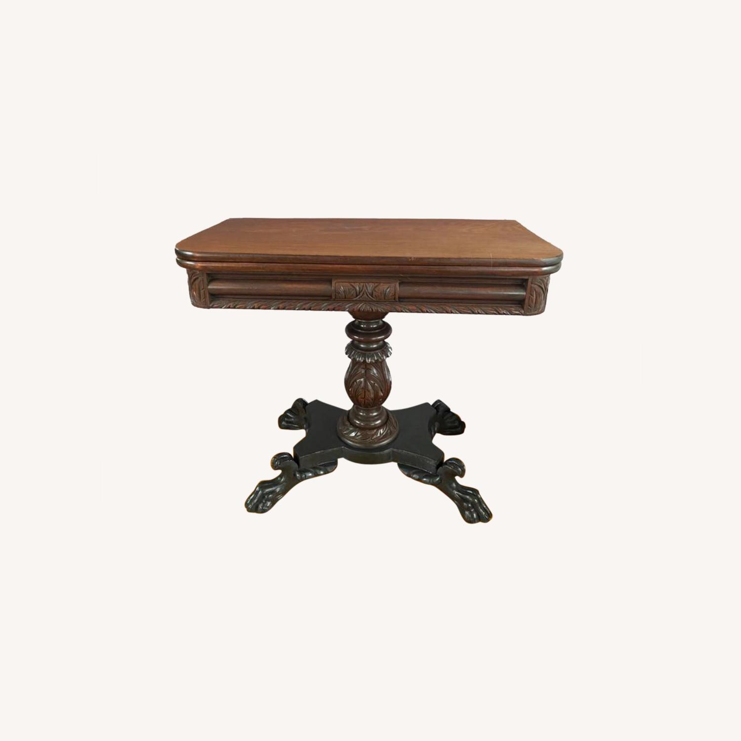 Antique Swivel Top Game Table AptDeco