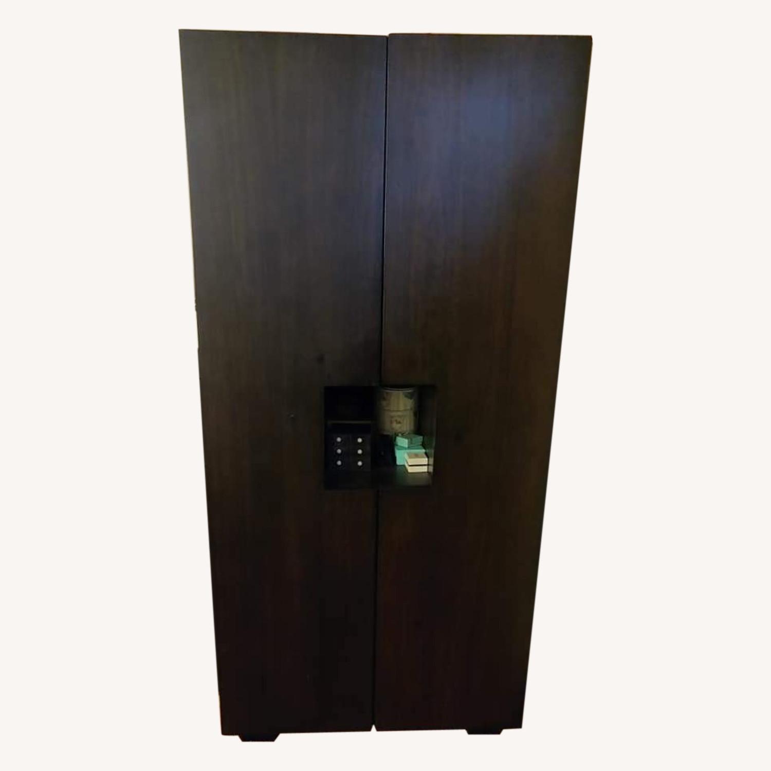West Elm Wood Armoire Wardrobe AptDeco