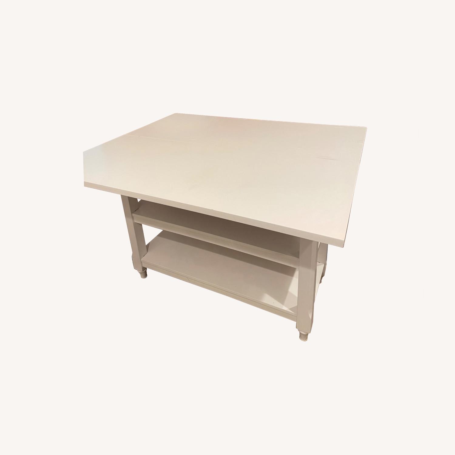 West Elm Foldable White Dining Table AptDeco