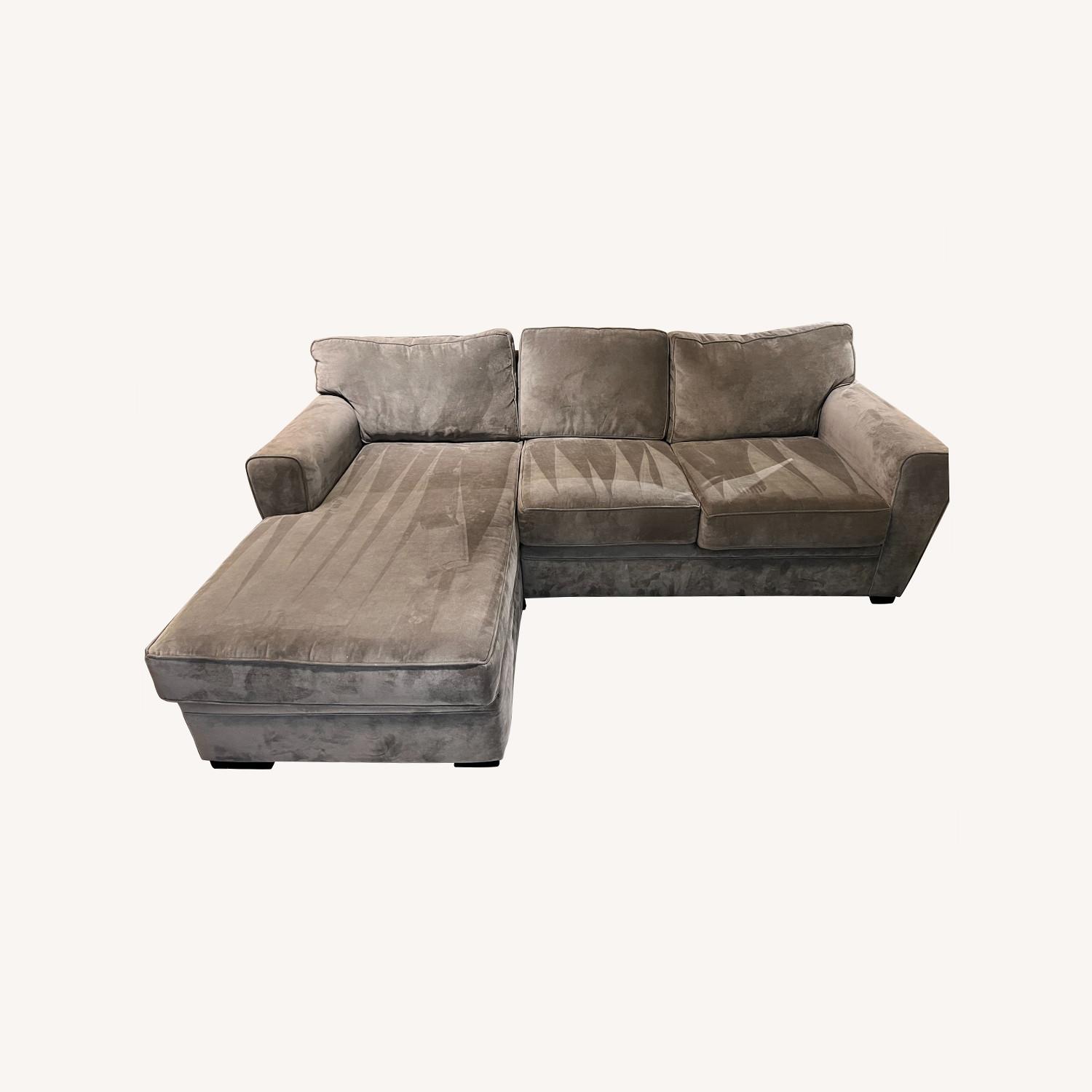 Raymour & Flanigan 2Piece Gray Sectional AptDeco