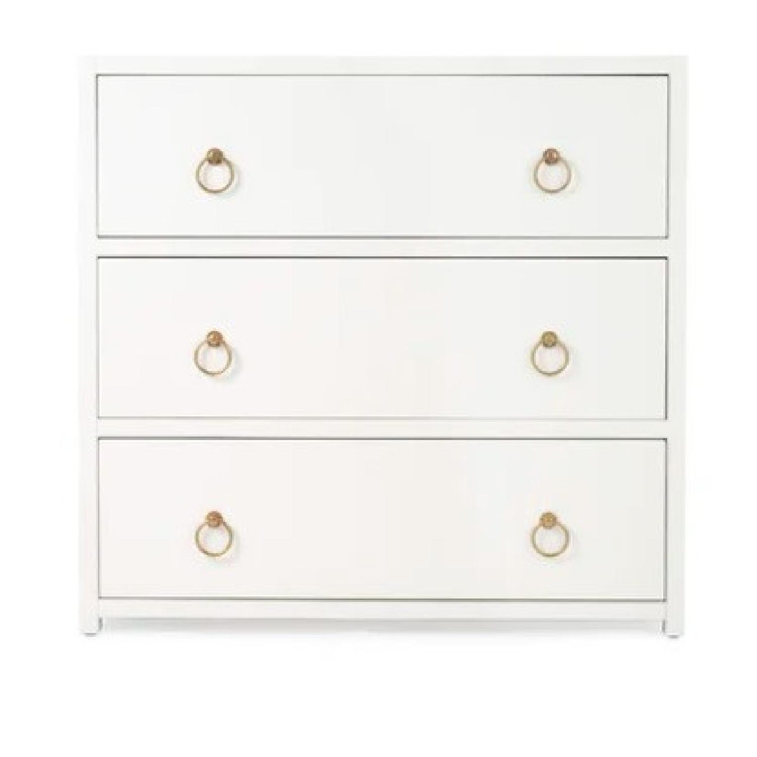 IKEA White Dresser - Gold Hardware - 3 Drawer - image-7