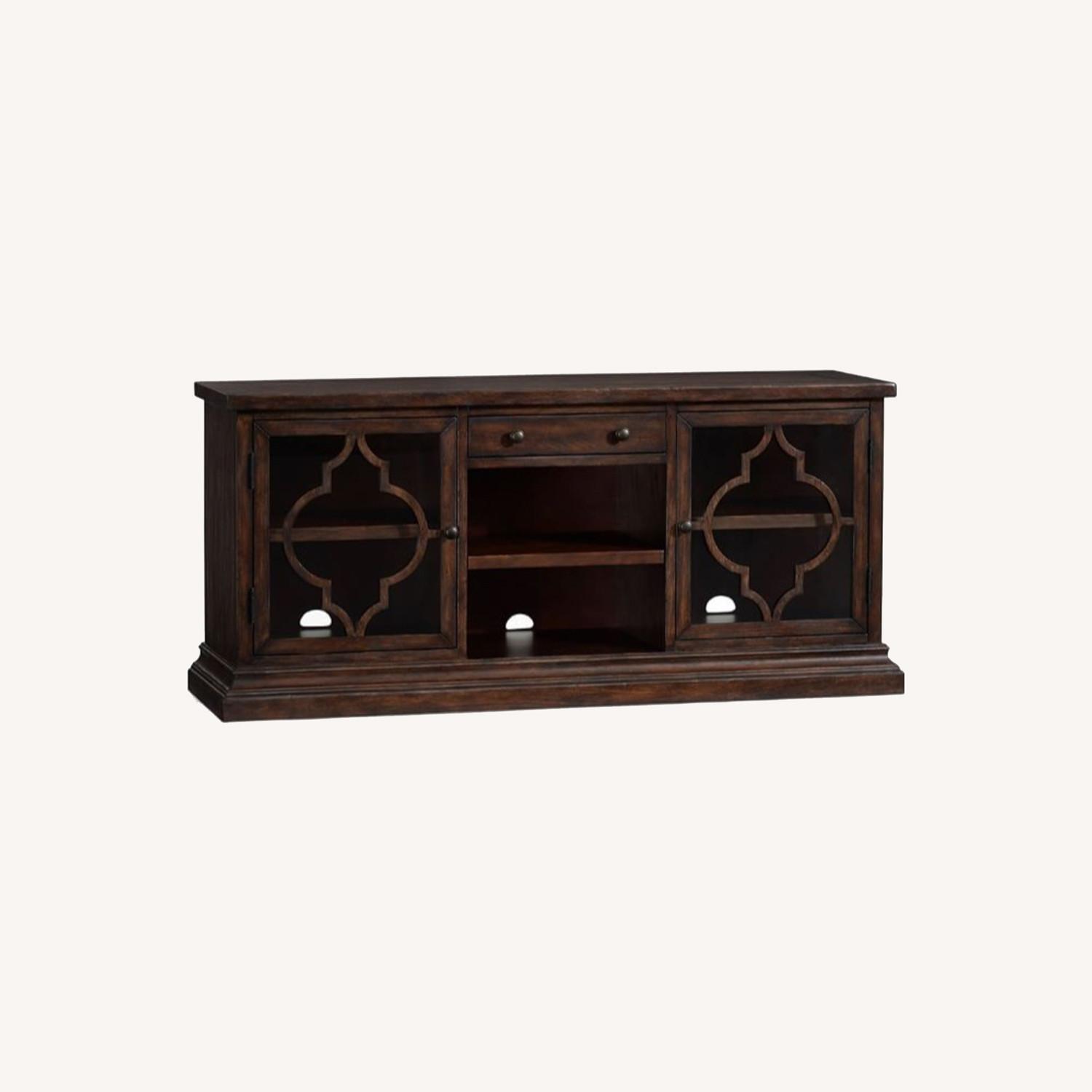 Pottery Barn Lorraine Media Console, Rustic Brown AptDeco