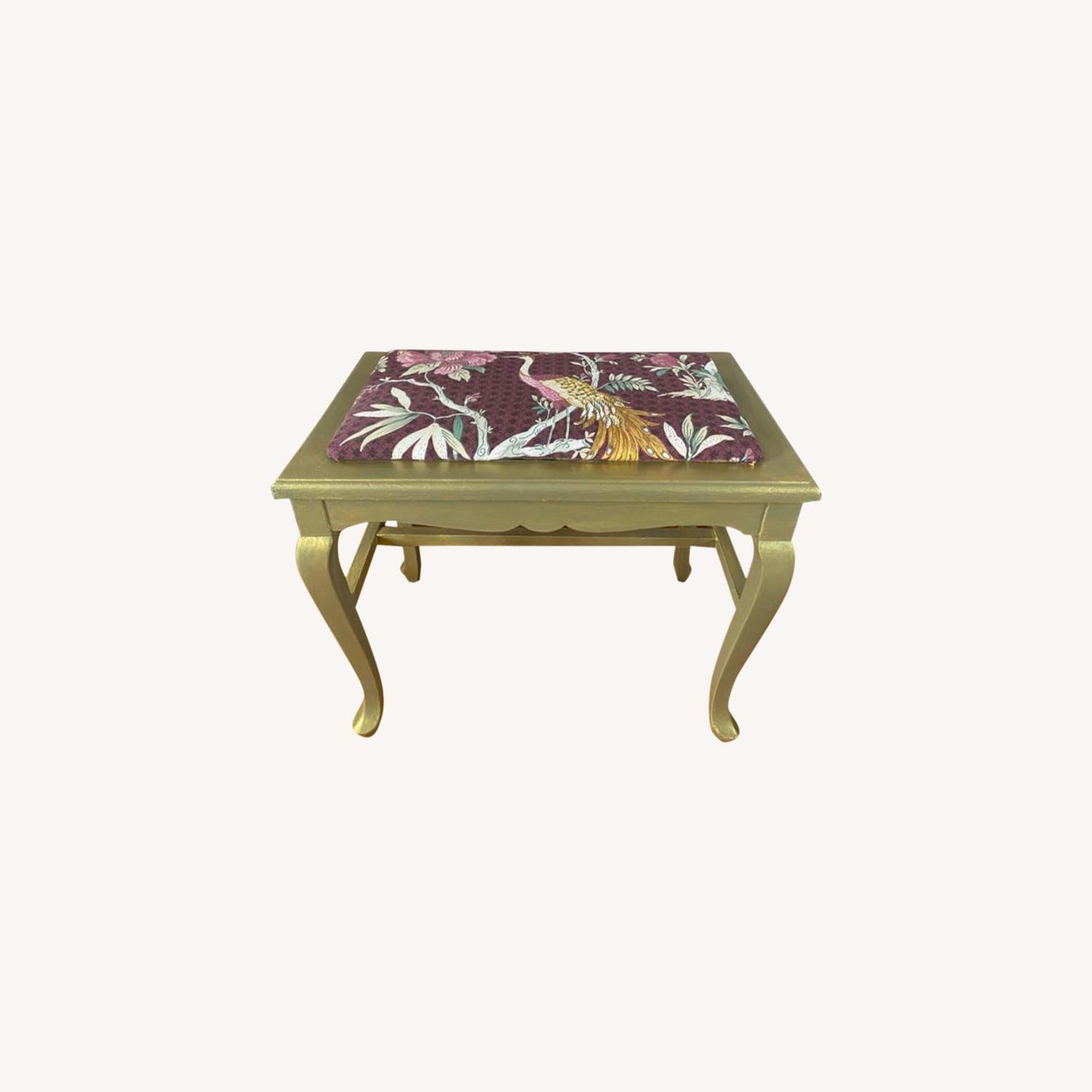 Hand Painted Vanity Bench - image-0