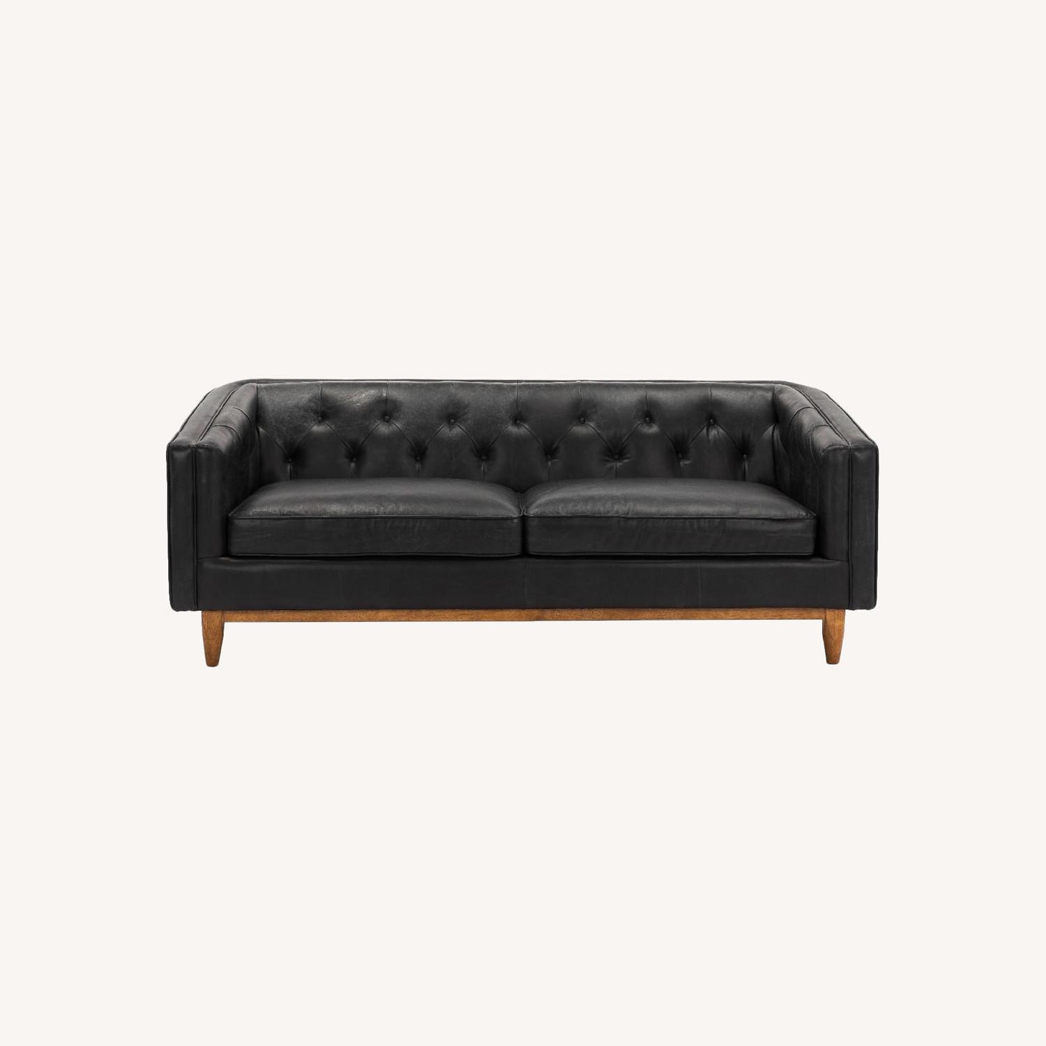 Article Alcott Oxford Black Leather Sofa AptDeco
