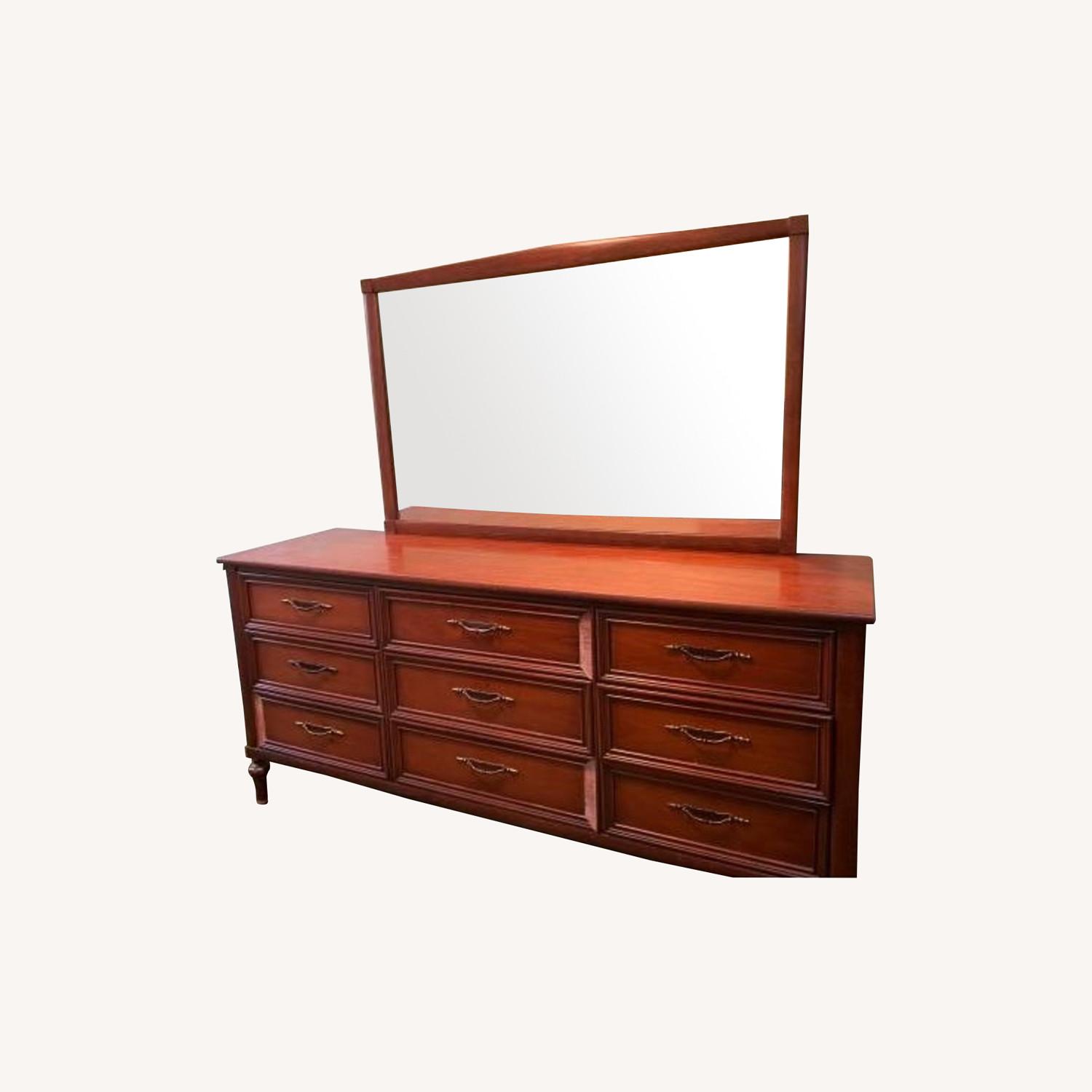 Vintage Dresser with Attached Mirror AptDeco