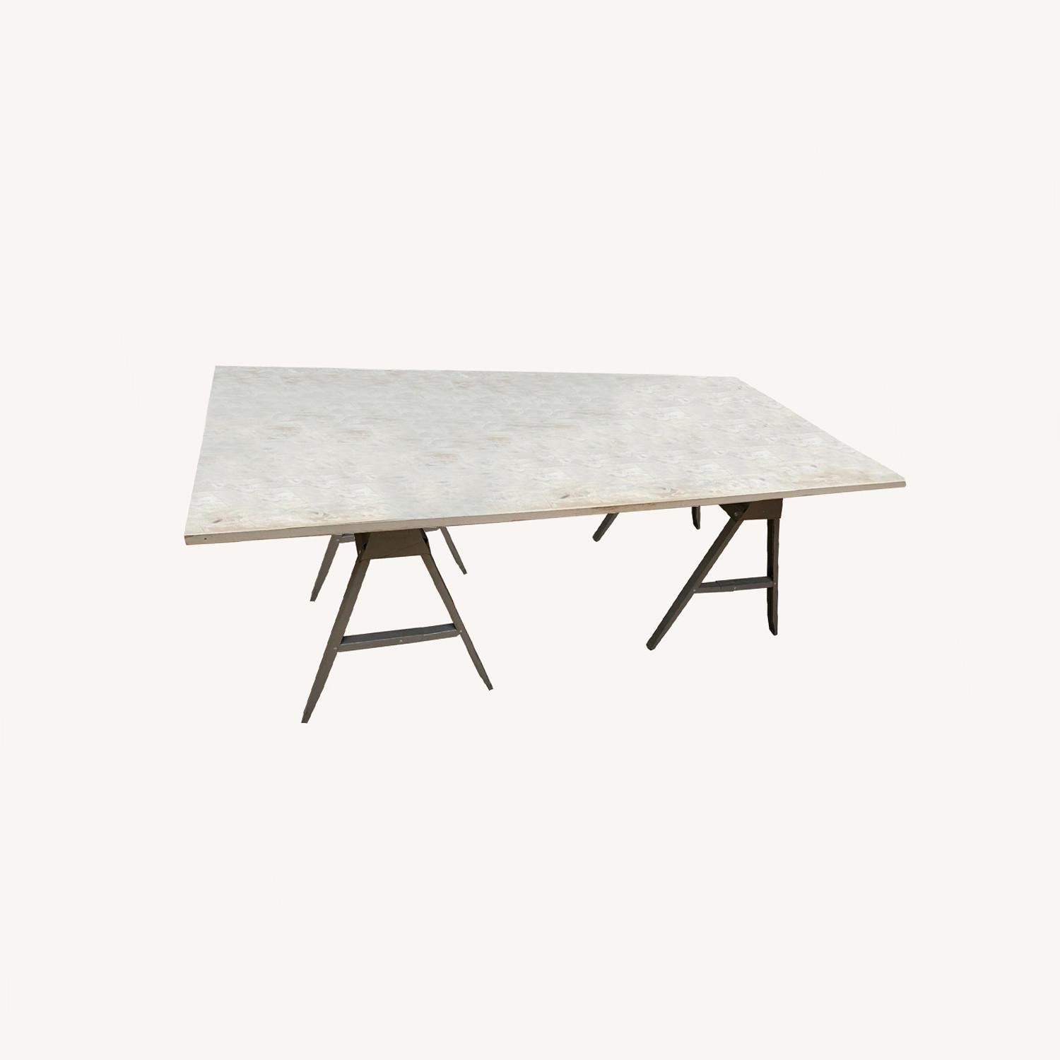 Whitewash Wood Conference Table - image-0