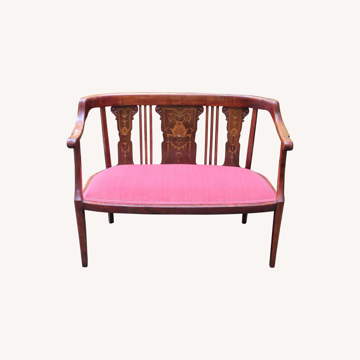 Antique English Swedish Country Settee Bench - image-0
