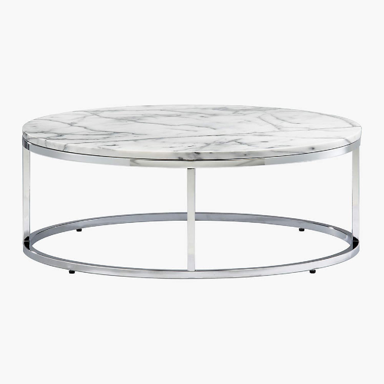 CB2 Smart Round Marble Top Coffee Table - image-4