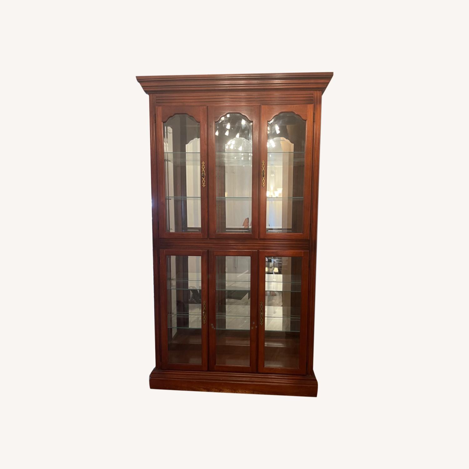 Wood China w Glass Shelving AptDeco