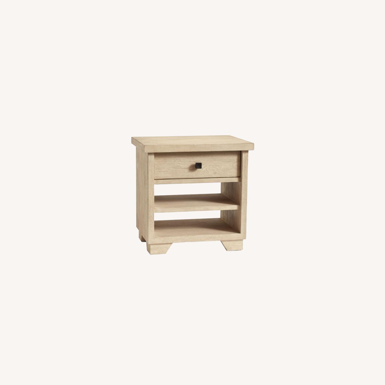 Pottery Barn Sumatra 24" Nightstand, Bone White AptDeco