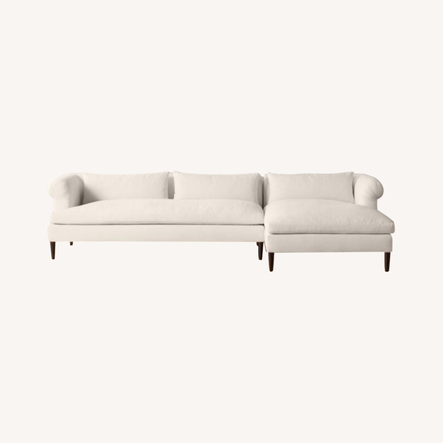 CB2 York Frost 2Piece Sectional Sofa AptDeco