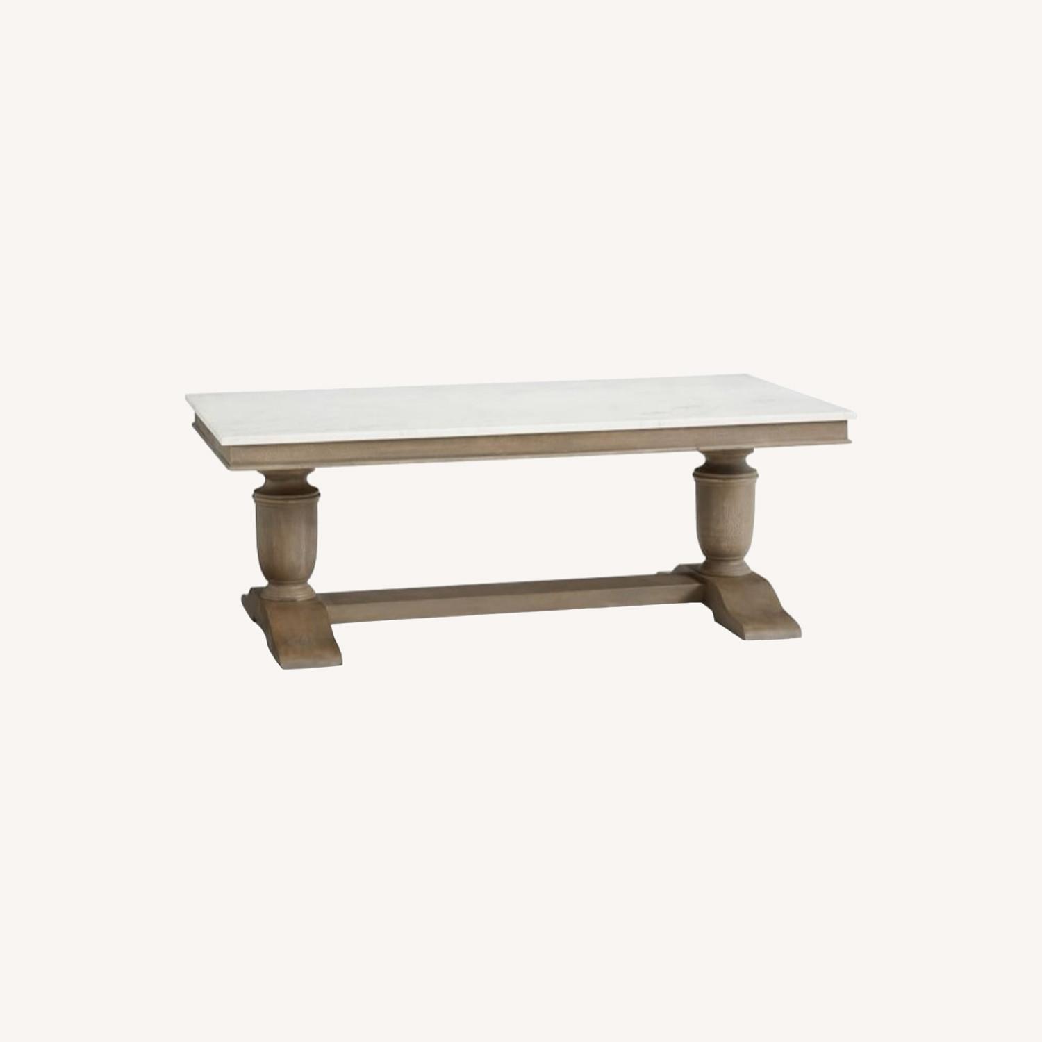 Pottery Barn Alexandra 48" Rectangular Marble Table - image-0